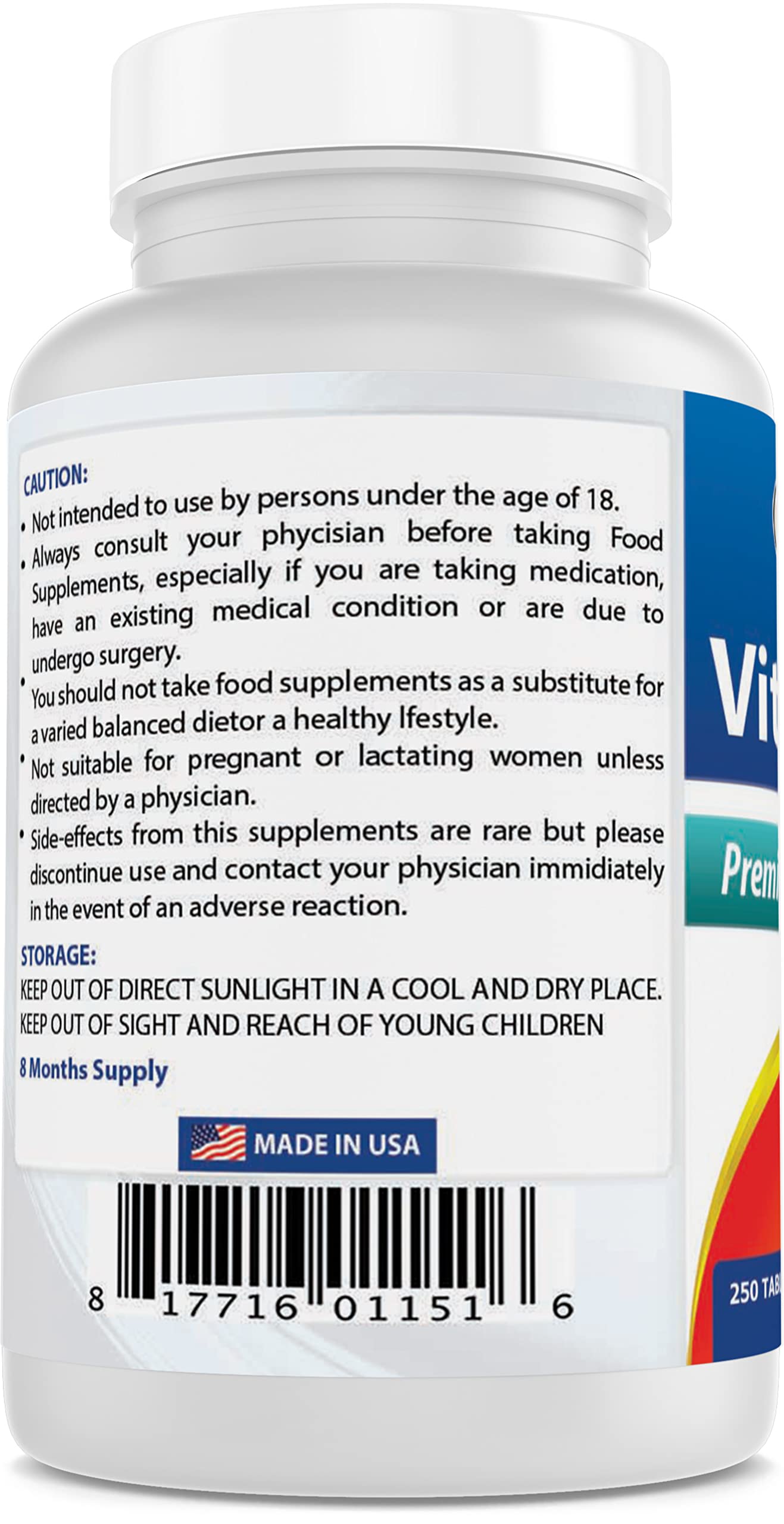 Best Naturals Vitamin B6 50 mg 250 Tablets