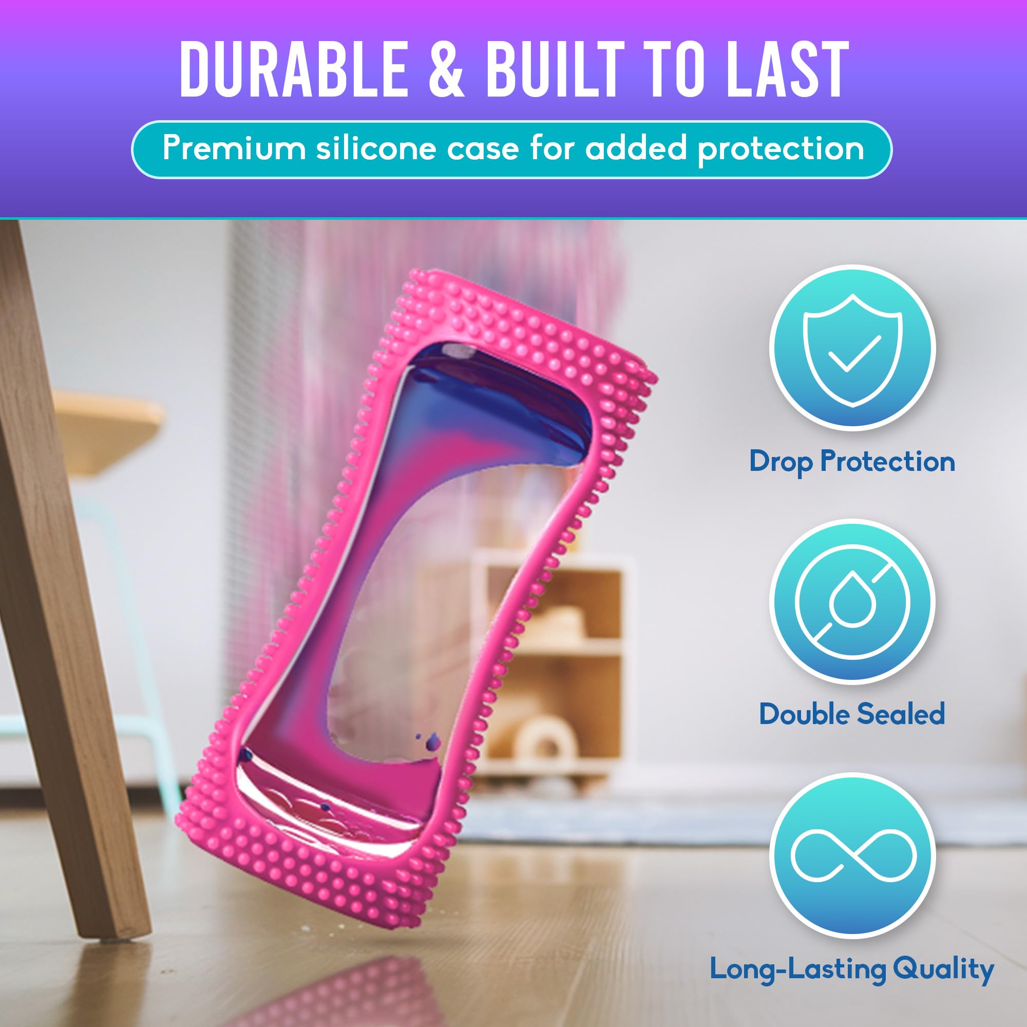 BUNMO Liquid Motion Bubbler Sensory Toys - Sensory Stocking Stuffers for Kids - Glow in The Dark and Liquid Motion Bubbler Sensory Toys - Sensory Stocking Stuffers for Kids - Purple