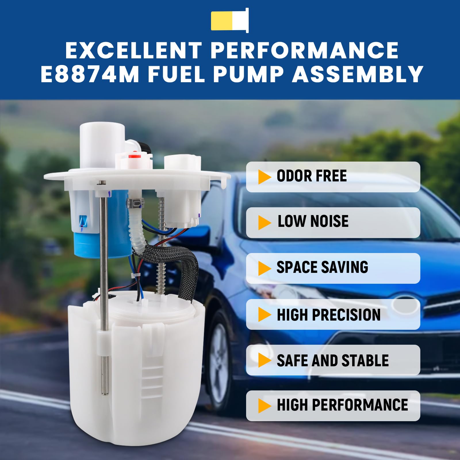 E8874M E3781M Fuel Pump Assembly Compatible with Pontiac Vibe Toyota Corolla 2005-2010 L4 1.8L 2.4L, Matrix 2005-2013 L4 1.8L 2.4L