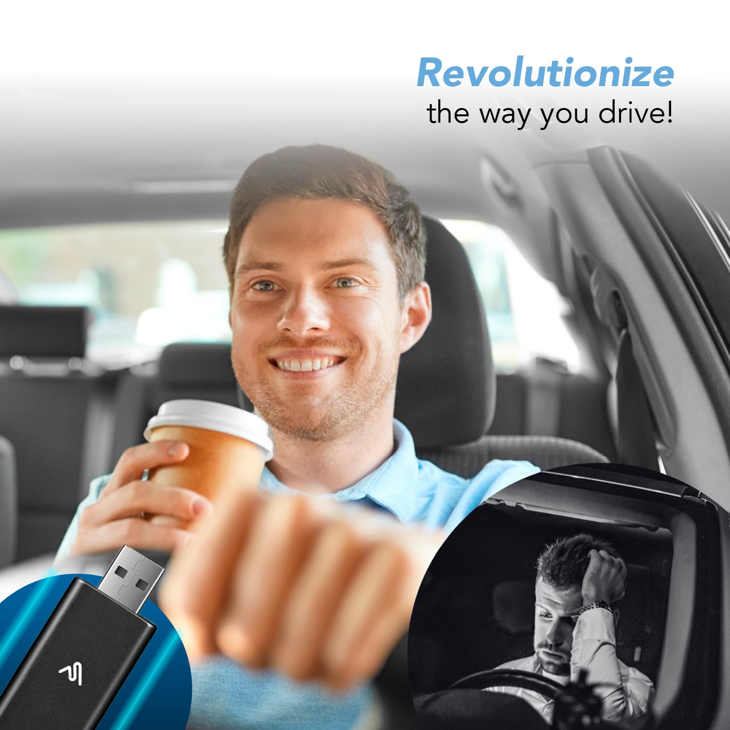 Wireless CarPlay Adapter - Fastest 5Ghz - AutoSky - Plug and Play - USB-C and USB-A Cables - Wired CarPlay Required
