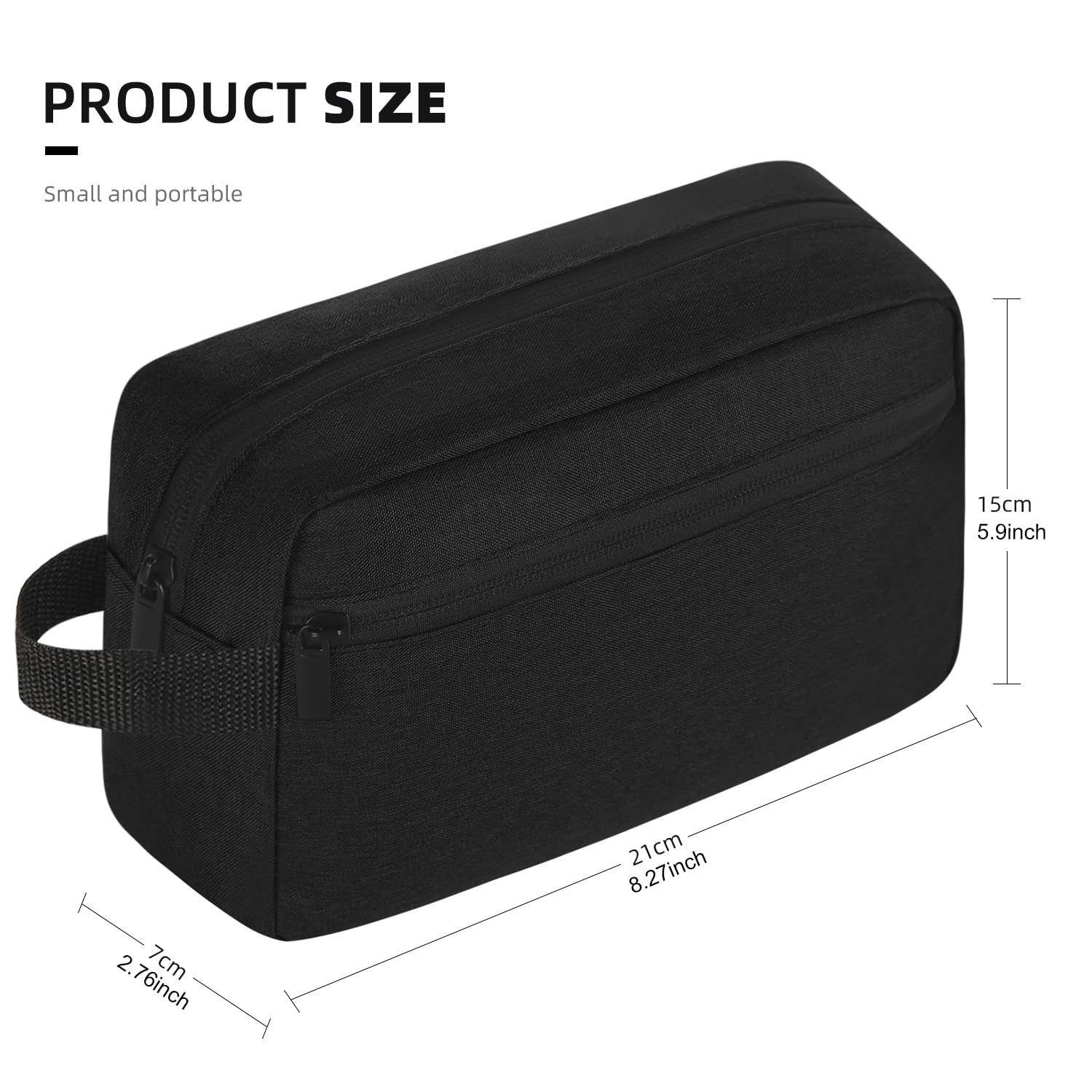 Icramsy Travel Toiletry bag Toiletry bag for women men Hanging toiletry bag Cosmetic bag Travel accessories for Women Men (Black)