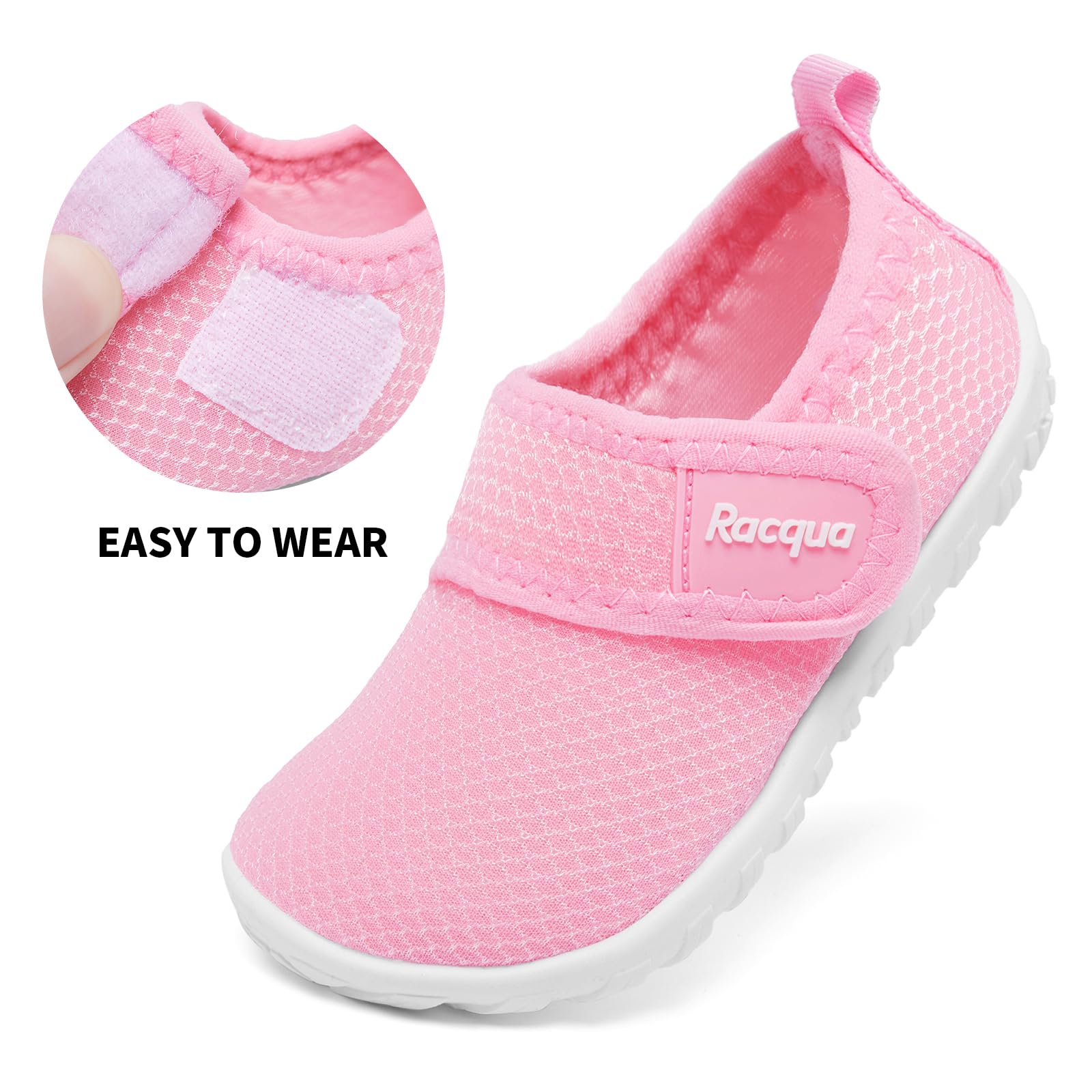 Racqua Baby Water Shoes Swimming Boys Slip On Pool Beach Shoes Girls Shoes Pool Beach Quick Dry Shoes Infant Pink 6-12Months