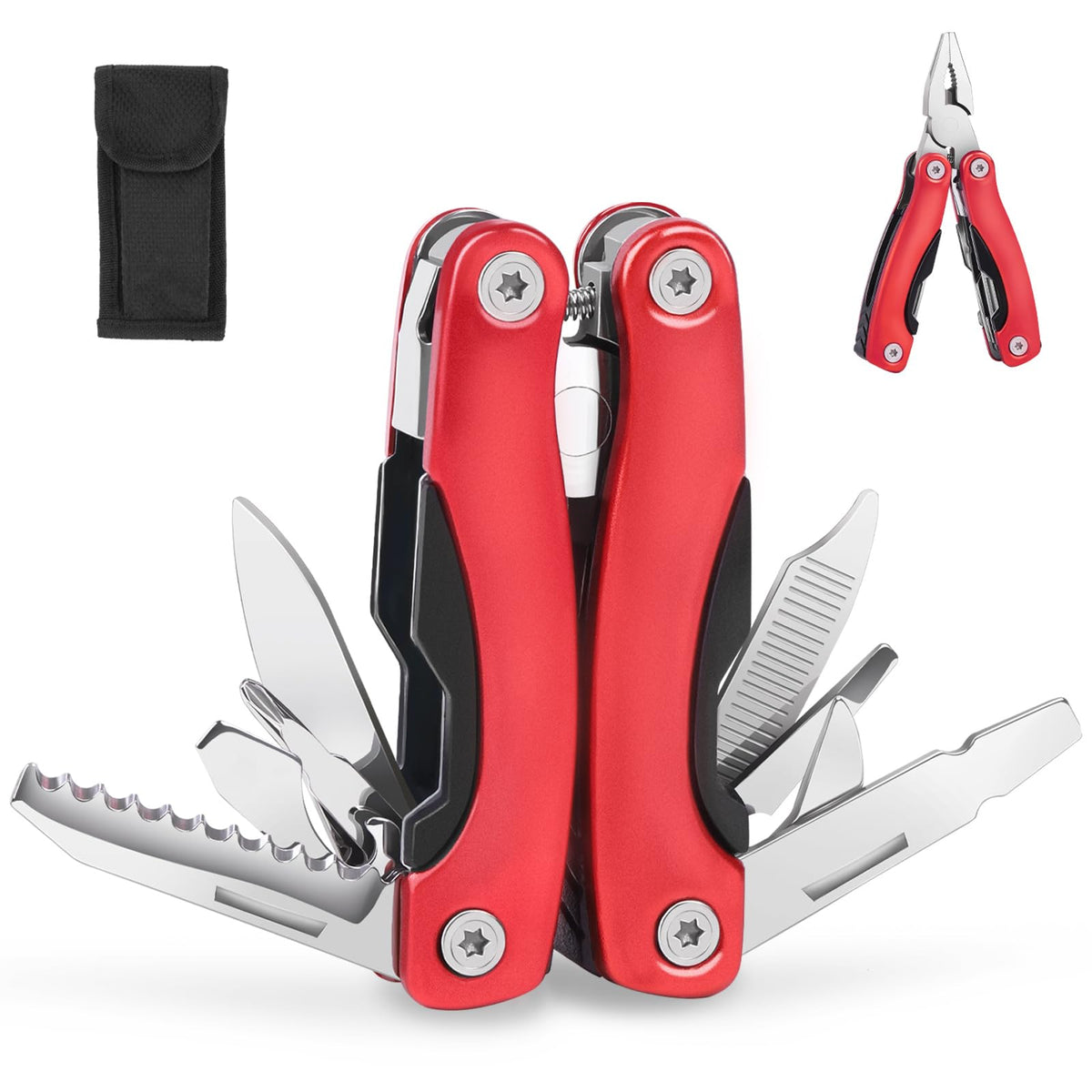 Outdoor Portable Mini Multi Multitool plier, Gift for Men - Ideal Gift for Dad、Brother or Boyfriend – Hiking, Bike Outdoor Tools、Camping,、Survival Multitool.