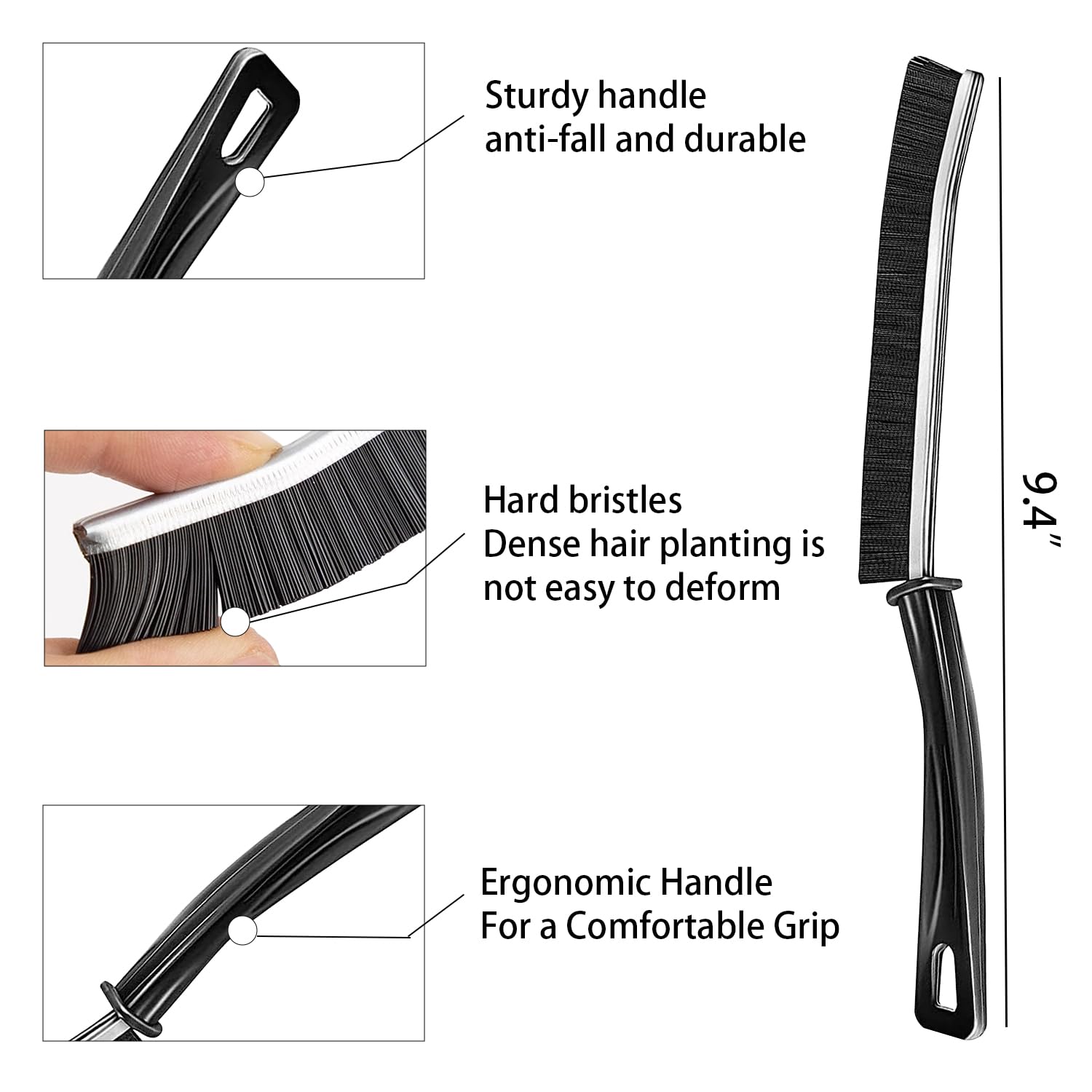 6 Pcs Hard Bristle Crevice Cleaning Brush, Multifunctional Gap Cleaning Brush Tool for Small Spaces Cleaning, Scrub Brush Suitable for Kitchen, Bathroom Faucets, Windows, Tiles