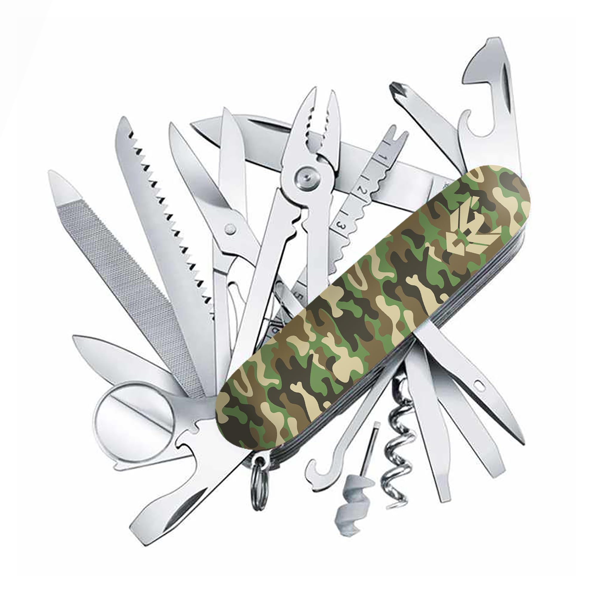 Swiss Eagle Premium Quality Classic Multi-Tool Army Knife - Packs 30 Tools Pocket knife - Multitool