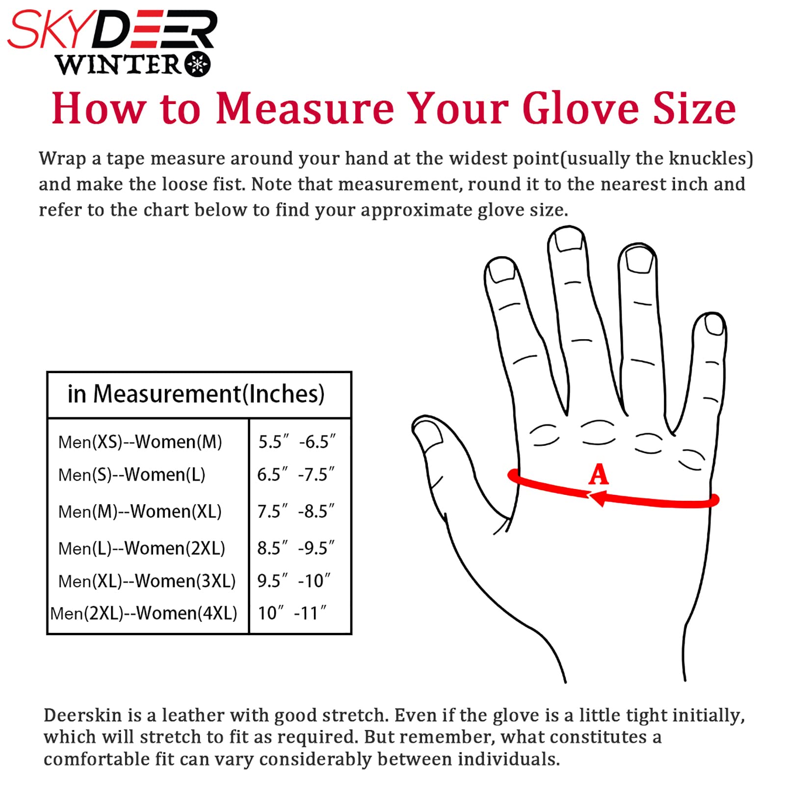 SKYDEER 100% Full Premium Genuine Grain Deerskin Leather Hi-Performance Utility Driver Work Gloves (SD2210/L, Unlined)