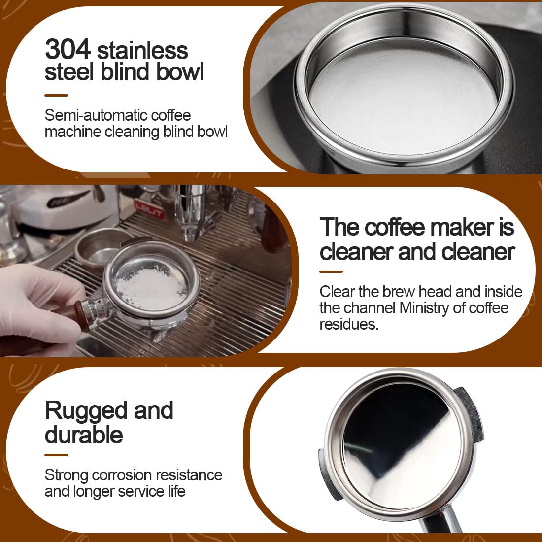 22.8 Inches Backflush Inser, Backflush Filter Espresso, Coffee Machine Stainless Steel Backflush Insert Backflush Filter for Breville Gaggia Classic and other Espresso Machines Espresso Cleaning Disc