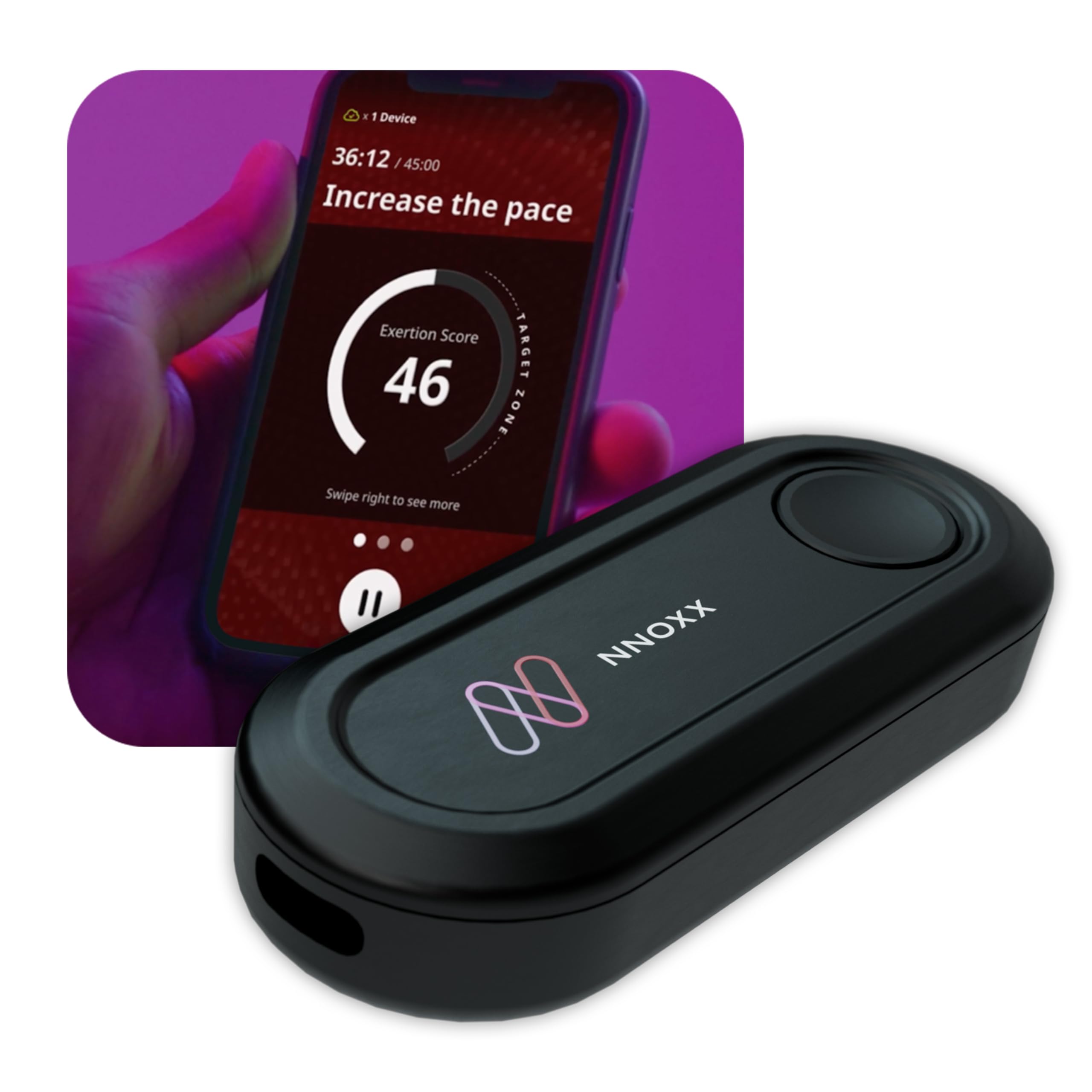 NNOXX-One Wearable Muscle Oxygenation and Nitric Oxide Monitor - Exercise Tracking Device - Improves Exercise Efficiency - for Novice and Professional Athletes and Trainers - with AI Fitness Guide…