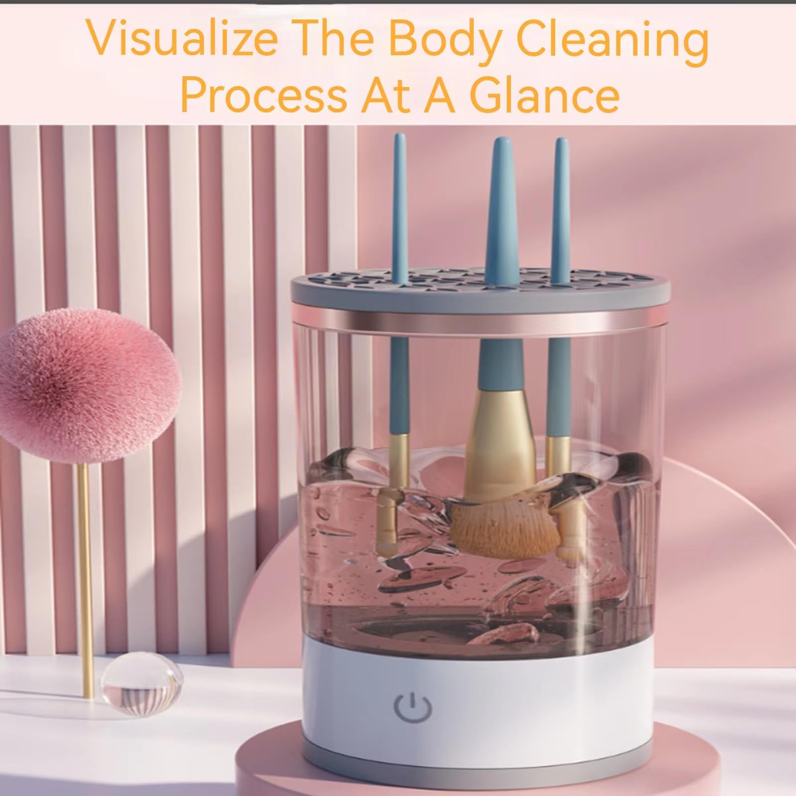 Electric Makeup Brush Cleaner, Makeup Brush Cleaning Machine, Makeup Brush Cleaner, Automatic Rotating Makeup Brush Cleaner For Various Makeup Brushes