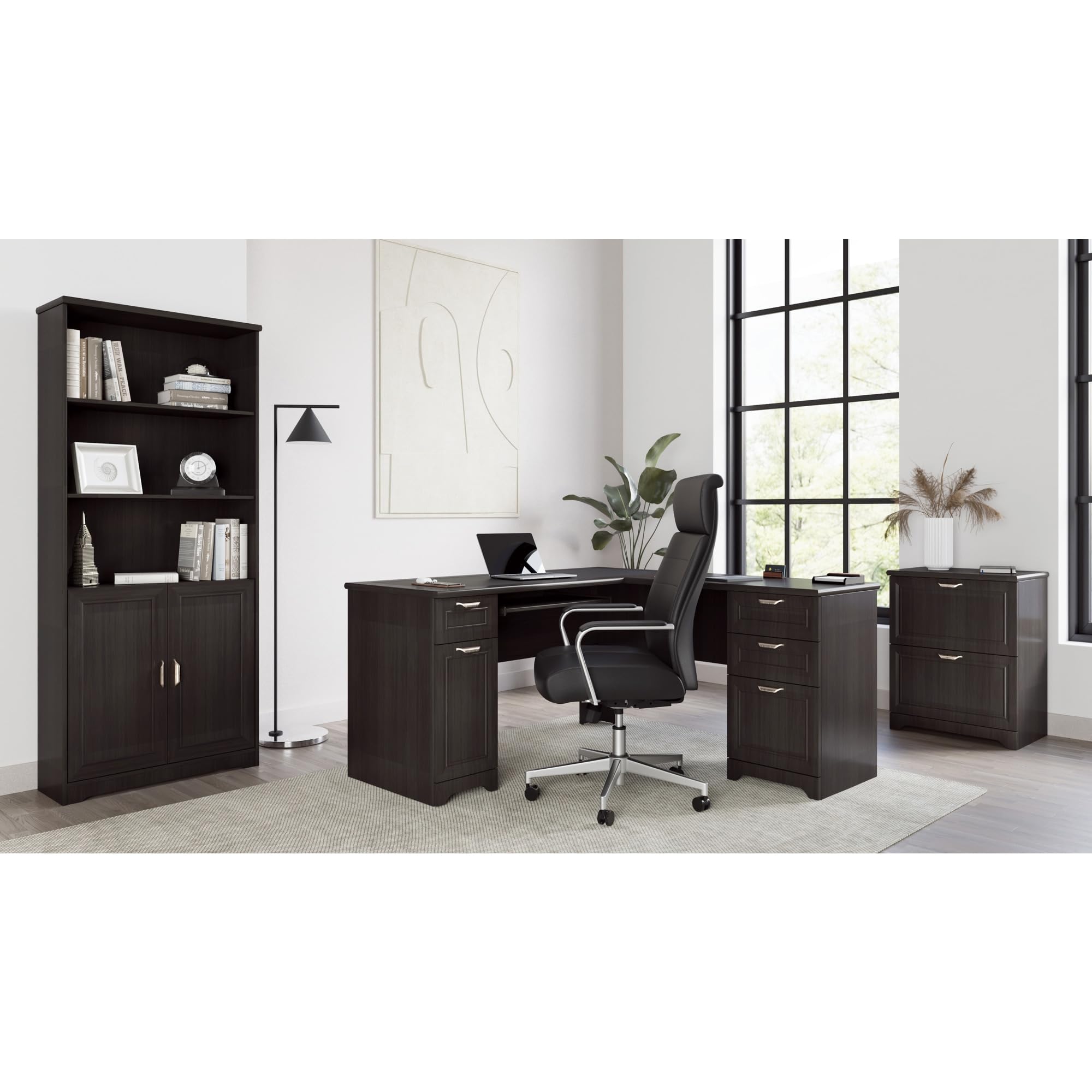 Realspace® Magellan 23-1/2"W x 16-9/16"D Lateral 2-Drawer File Cabinet, Espresso