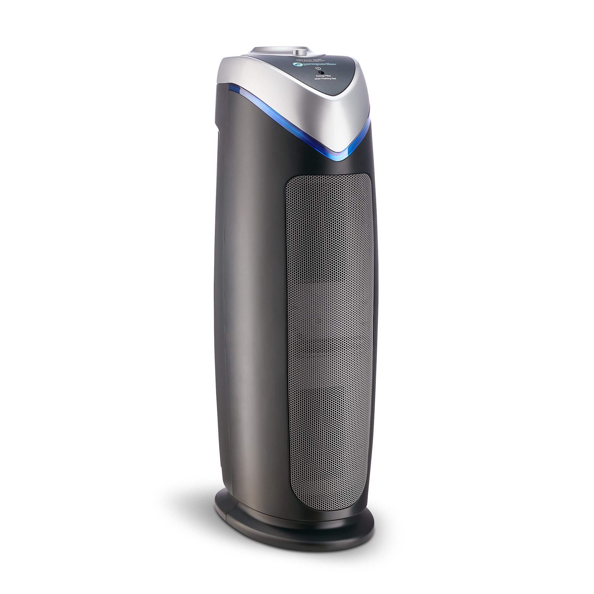 GermGuardian HEPA Air Purifier for Home, Large Rooms - 743 Sq. Ft. with HEPA Air Filter, UV-C Light & Odor Reduction, AC4825E, 22" Tower, Gray