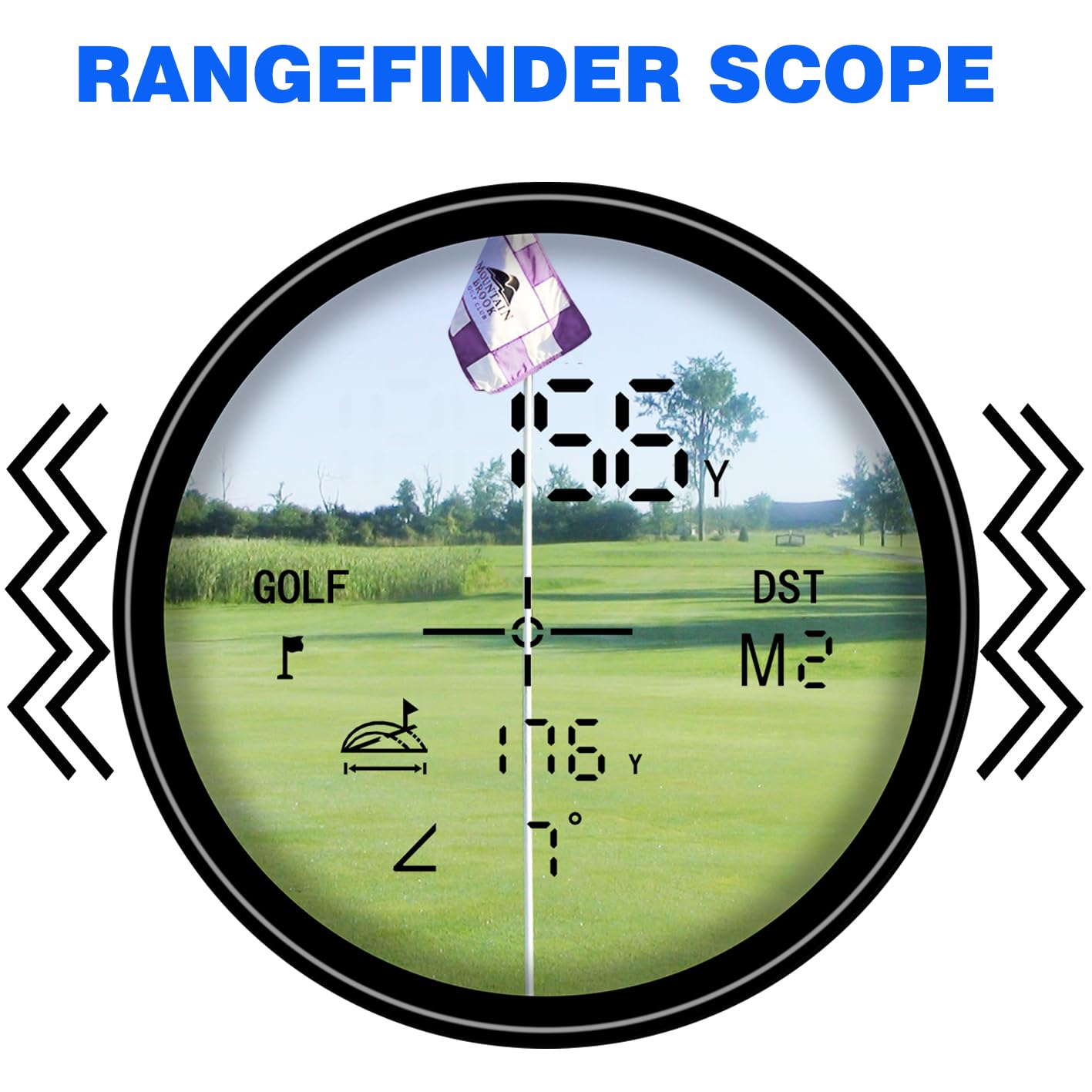Range Finder Golf, 1200 Yard Laser Rangefinder for Golf & Hunting Range Finder Distance Measuring with Magnetic Stripe, 7X Magnification, High-Precision Flag Lock Vibration, Fast Focus，Rechagreable