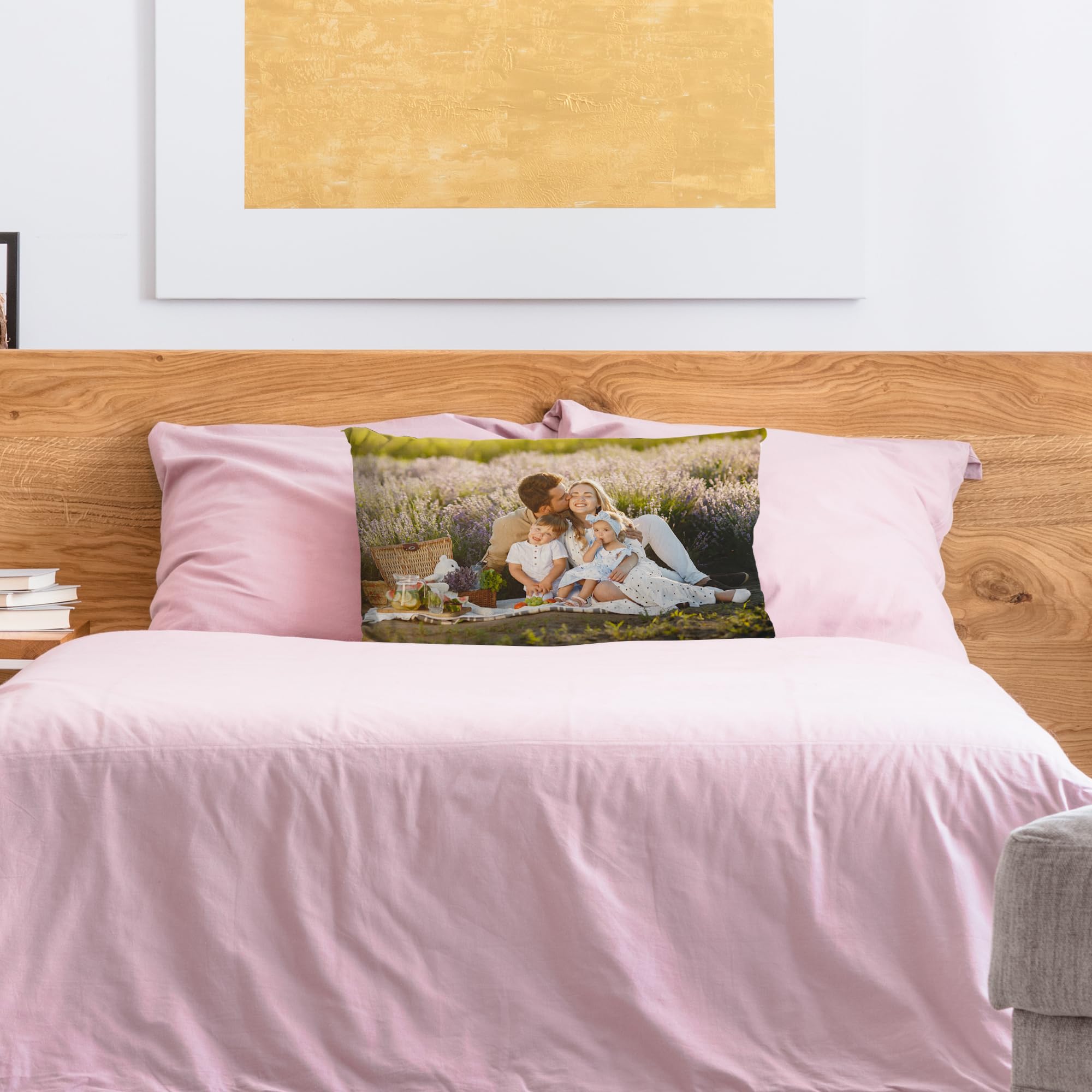 GagetElec Custom Pillows with Picture,Personalized Pillowcover with Photo,Custom Couple Gifts,Two-Sides Design Printed (20 Inch X 30 Inch,2Pack)