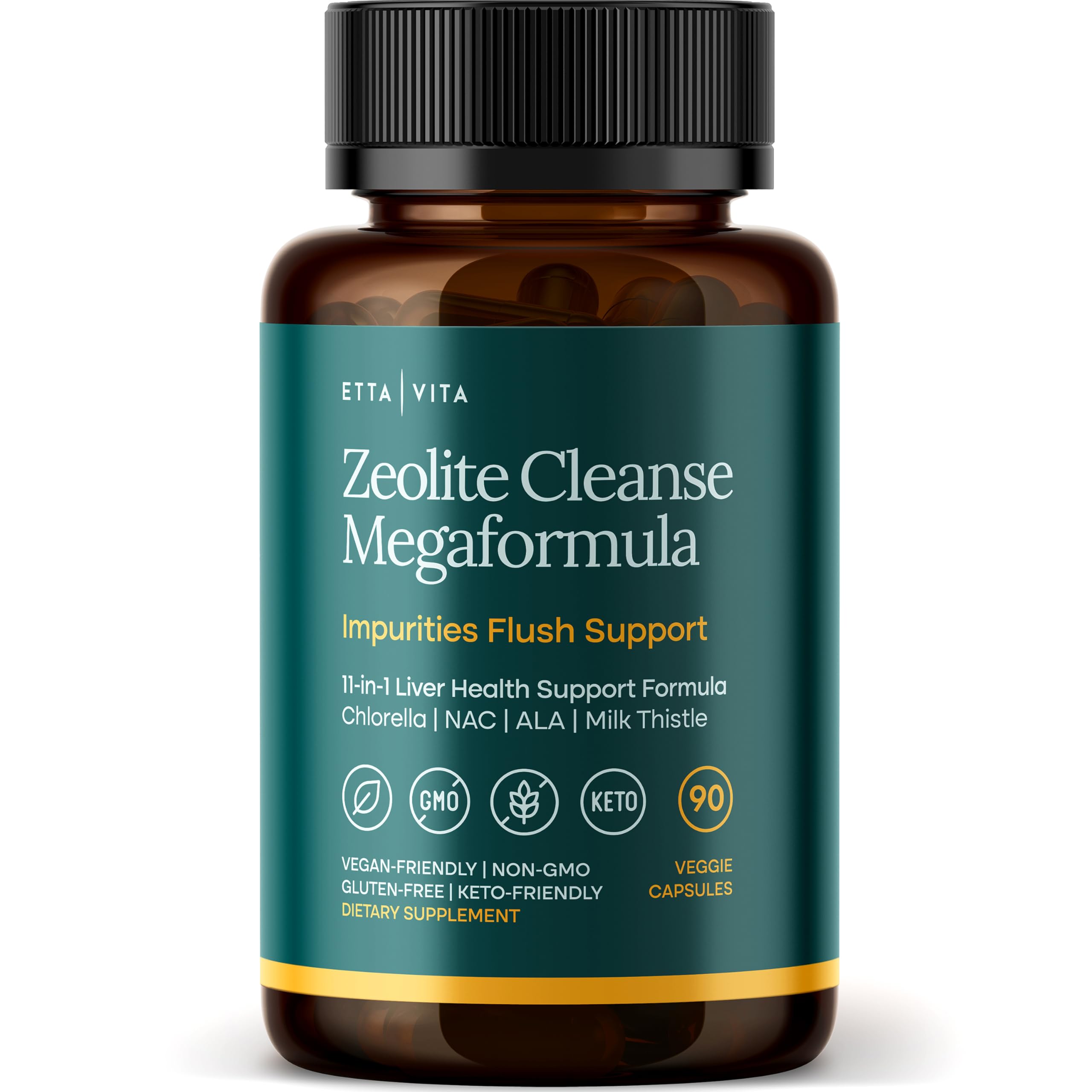 Liver Cleanse Detox & Repair for Heavy Metal Detox, Gut Health, and Energy - Zeolite for Adults with Noni, Glutathione, NAC, Chlorella, Spirulina, ALA, Cilantro, Milk Thistle & Shilajit, 90ct