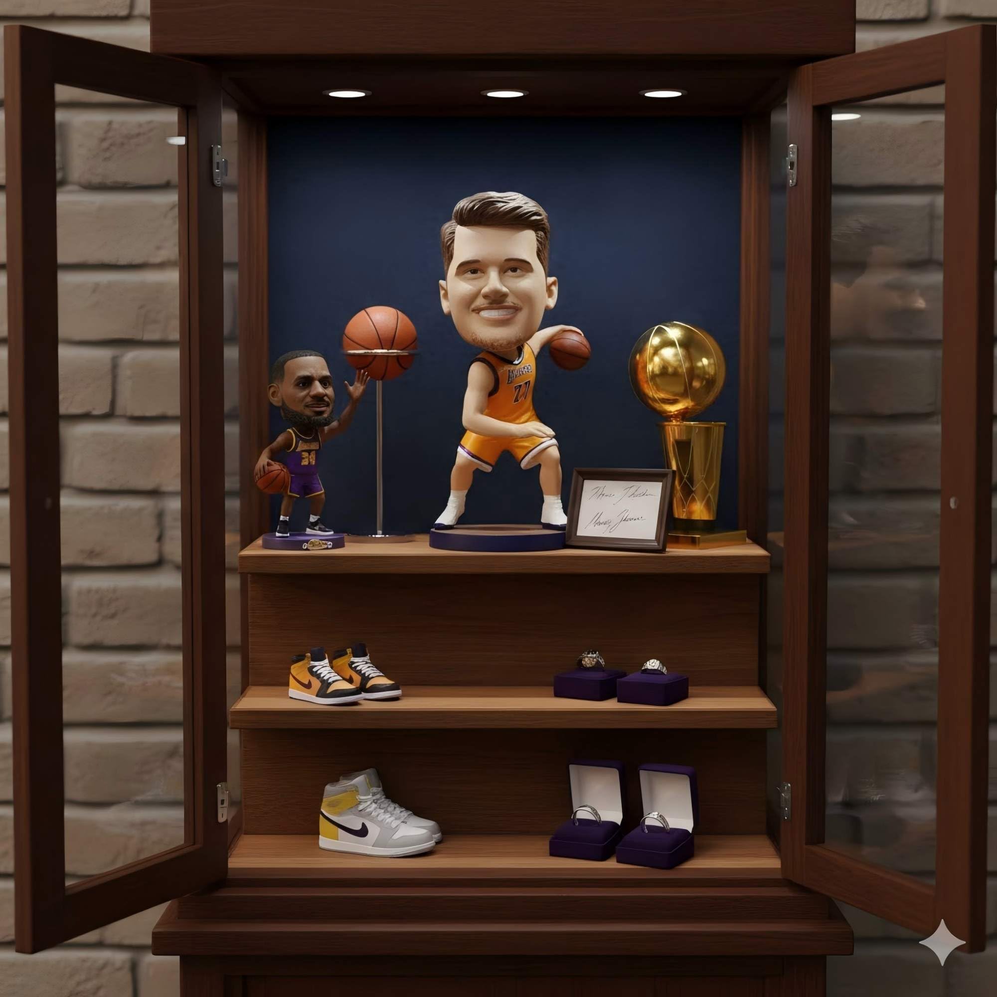 Ru.Master Doncic Bobblehead Basketball Action Figure - 5.3 in Hand-Painted Resin Collectible Doll - Perfect Sports Fan Gift - Doncic in Iconic 77# Jersey