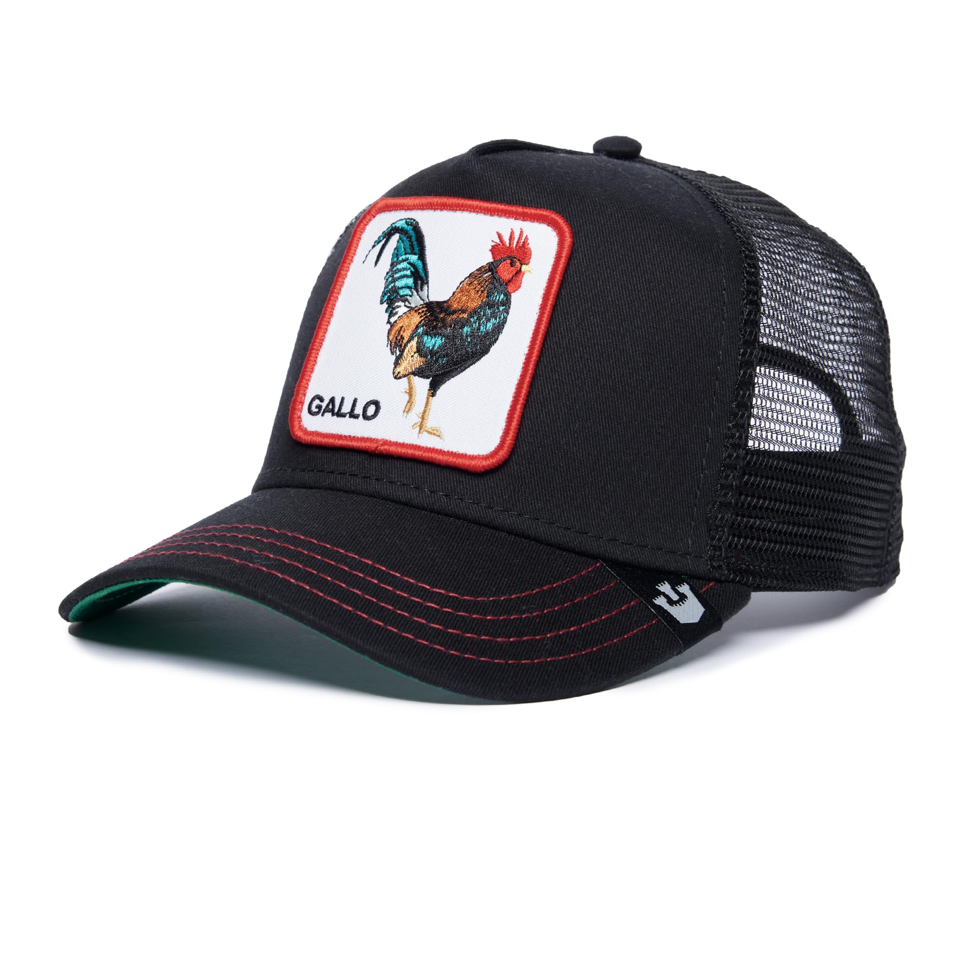 Goorin Bros. The Farm Unisex Spanish-Language Adjustable Mesh Trucker Hat, Black (El Gallo), One Size