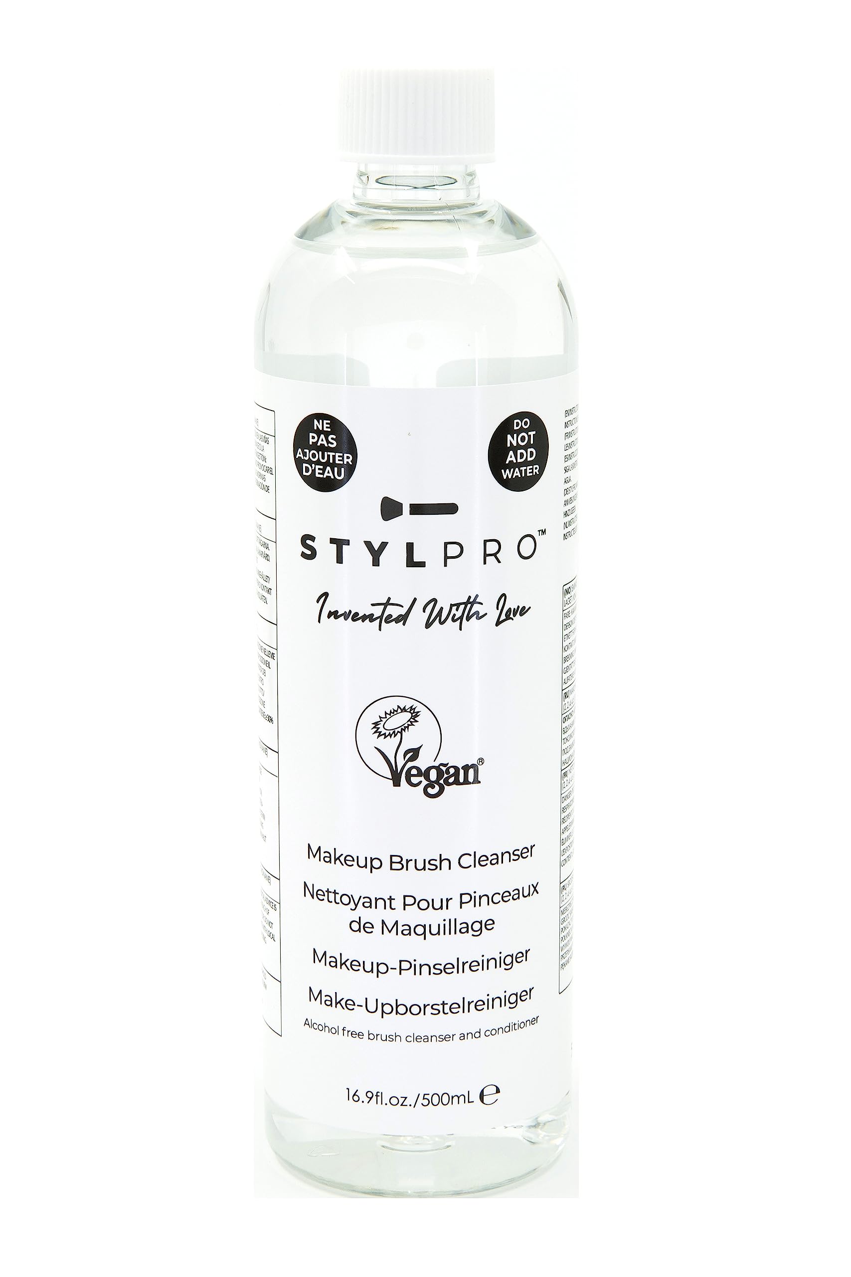 stylPro Makeup Brush Cleanser, Makeup Brush Cleaning Liquid to use with our Award Winning Makeup Brush Cleaner and Dryer Machine, Removes Oily Foundation, Cleans Makeup Brushes, Removes Stains