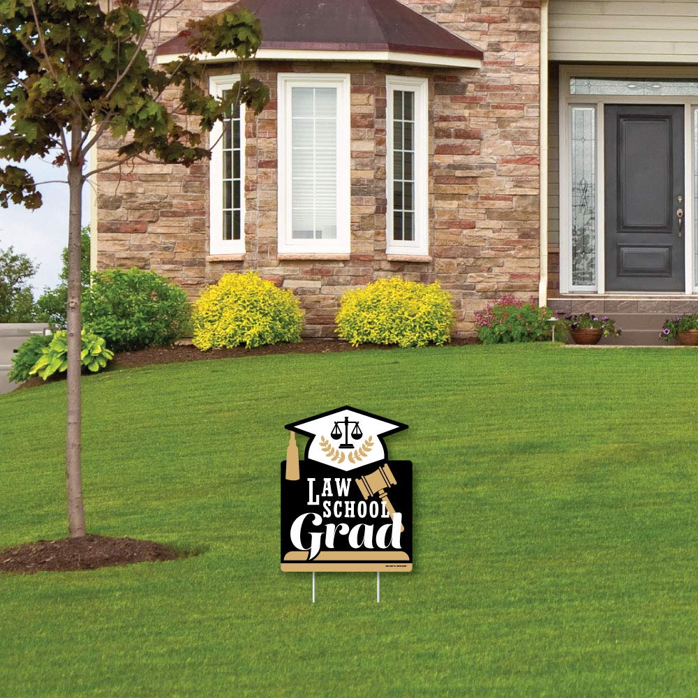 Big Dot of Happiness Law School Grad - Outdoor Lawn Sign - Future Lawyer Graduation Party Yard Sign - 1 Piece