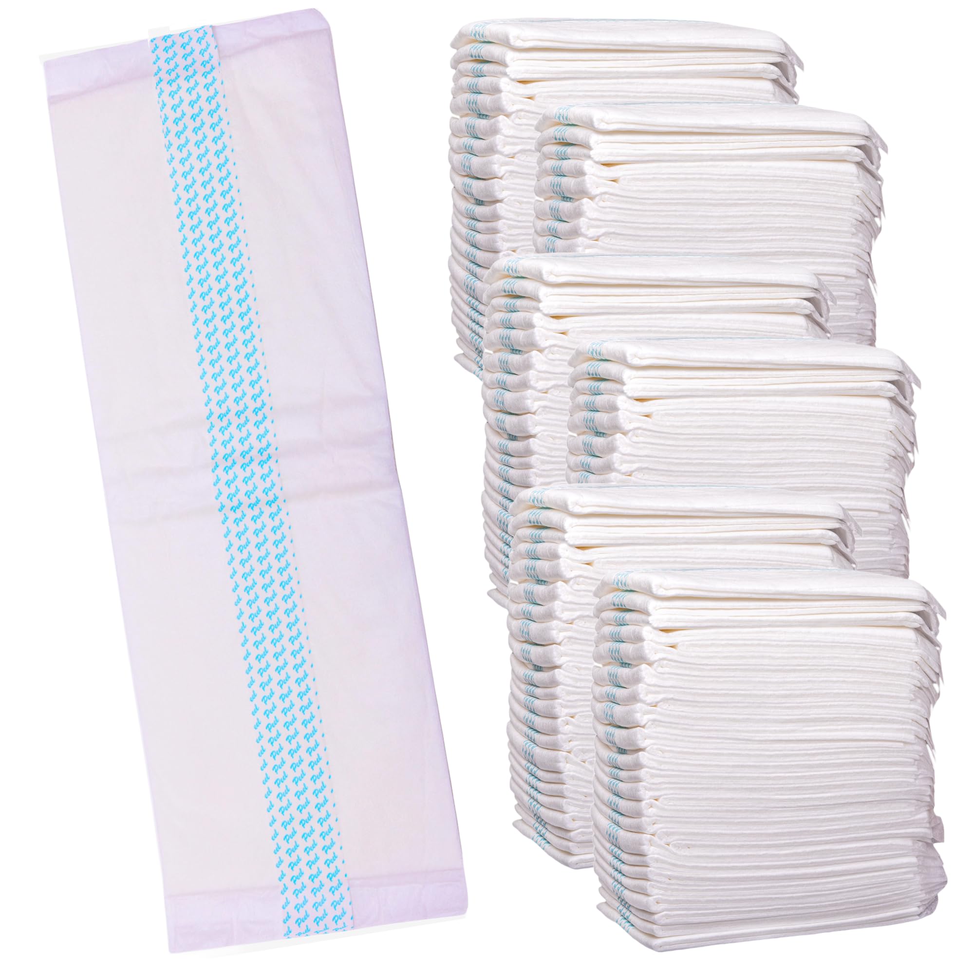 Adult XL Incontinence Booster Liner Pads with Adhesive [Extra Large 7''x17''] Extra Absorbent Diapers Insert Pad for Overnight Protection for Men and Women - Disposable, Soft Comfortable(180)