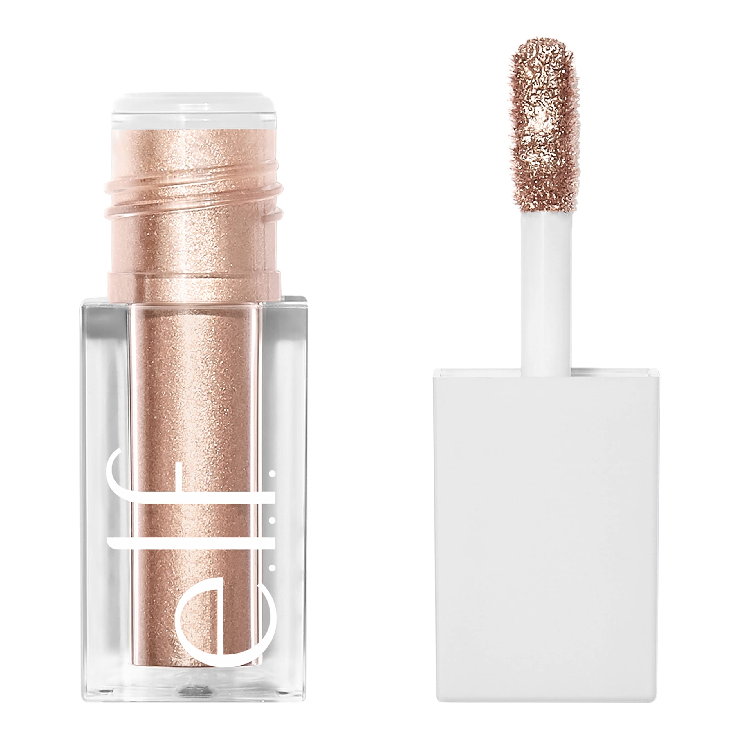 e.l.f. Liquid Metallic Eyeshadow, Gel Formula, Multi-Dimensional Finish For Bold Eye Looks, One-Swipe Coverage, Vegan & Cruelty-Free, Moon, 0.1 Fl Oz