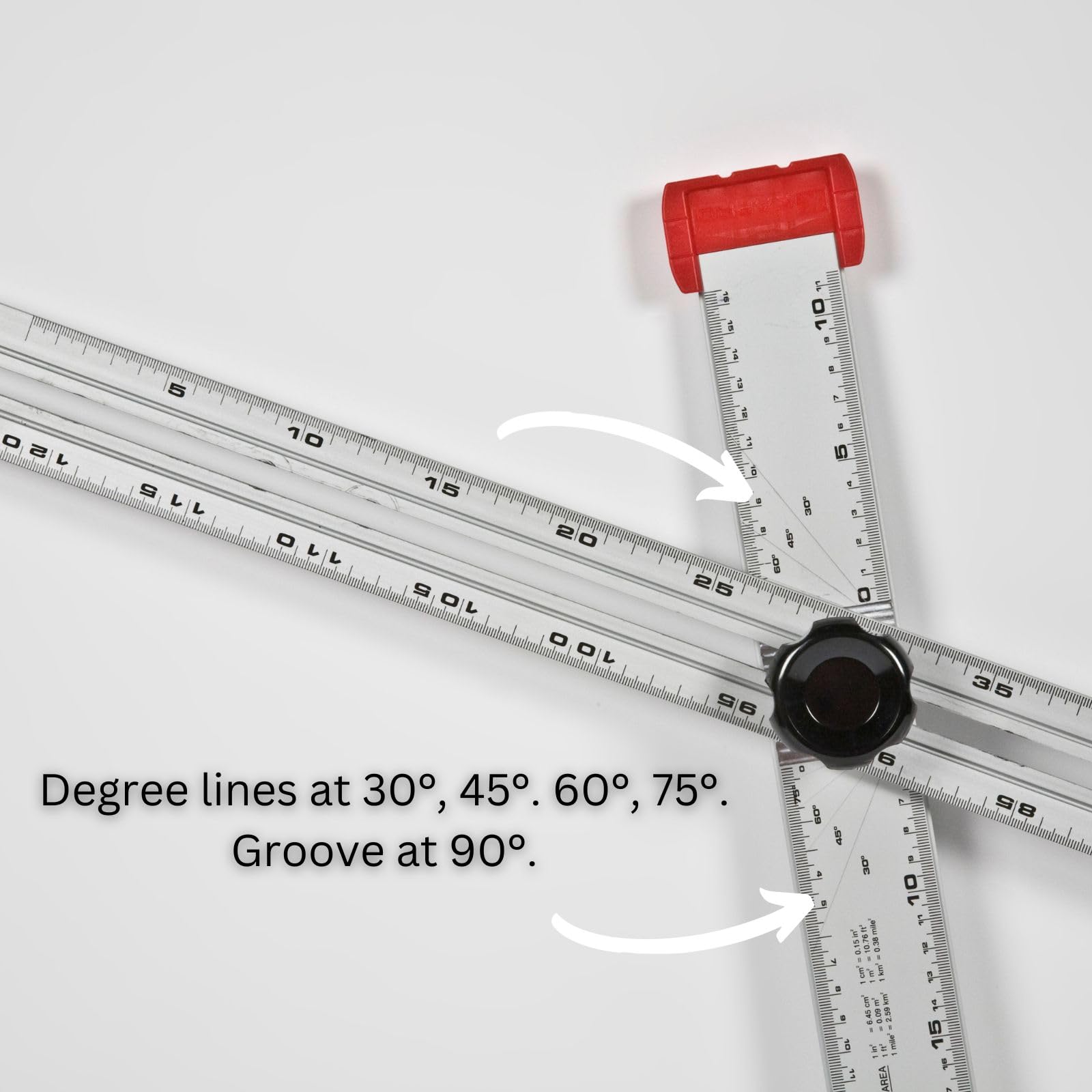 Kapro - 317 Adjustable Drywall T-Square Tool - Aluminum - for Layout and Marking - Features Sliding Head and Dual Directional Printed Scale - 48 Inch