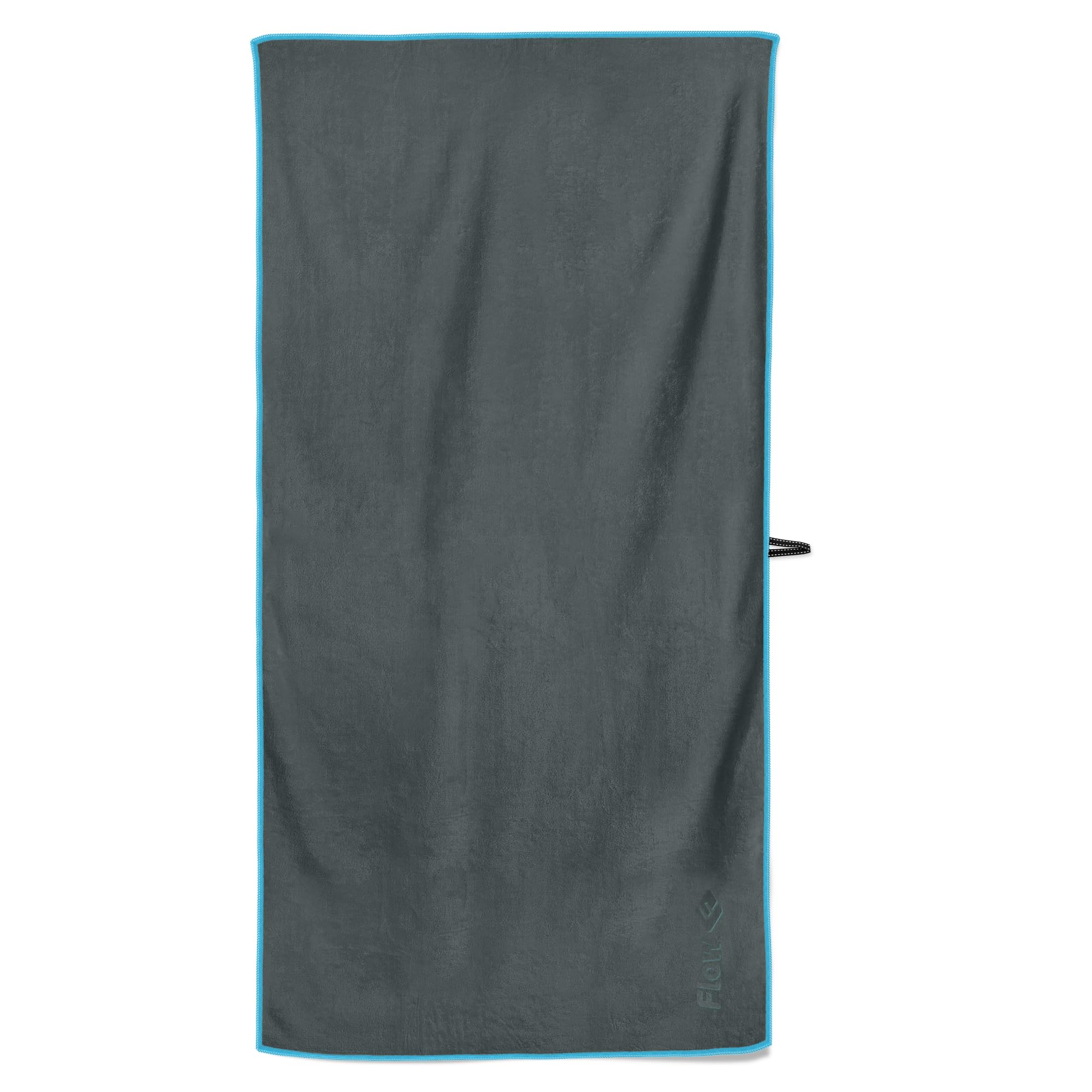 Flow Hydro Sport Towel - Microfiber Quick Dry Swimming Towels for Swim, Pool, Triathlon, and Other Water Sports in Medium, Large, Extra Large, and Hooded Sizes (Gray, Large (60" x 30"))