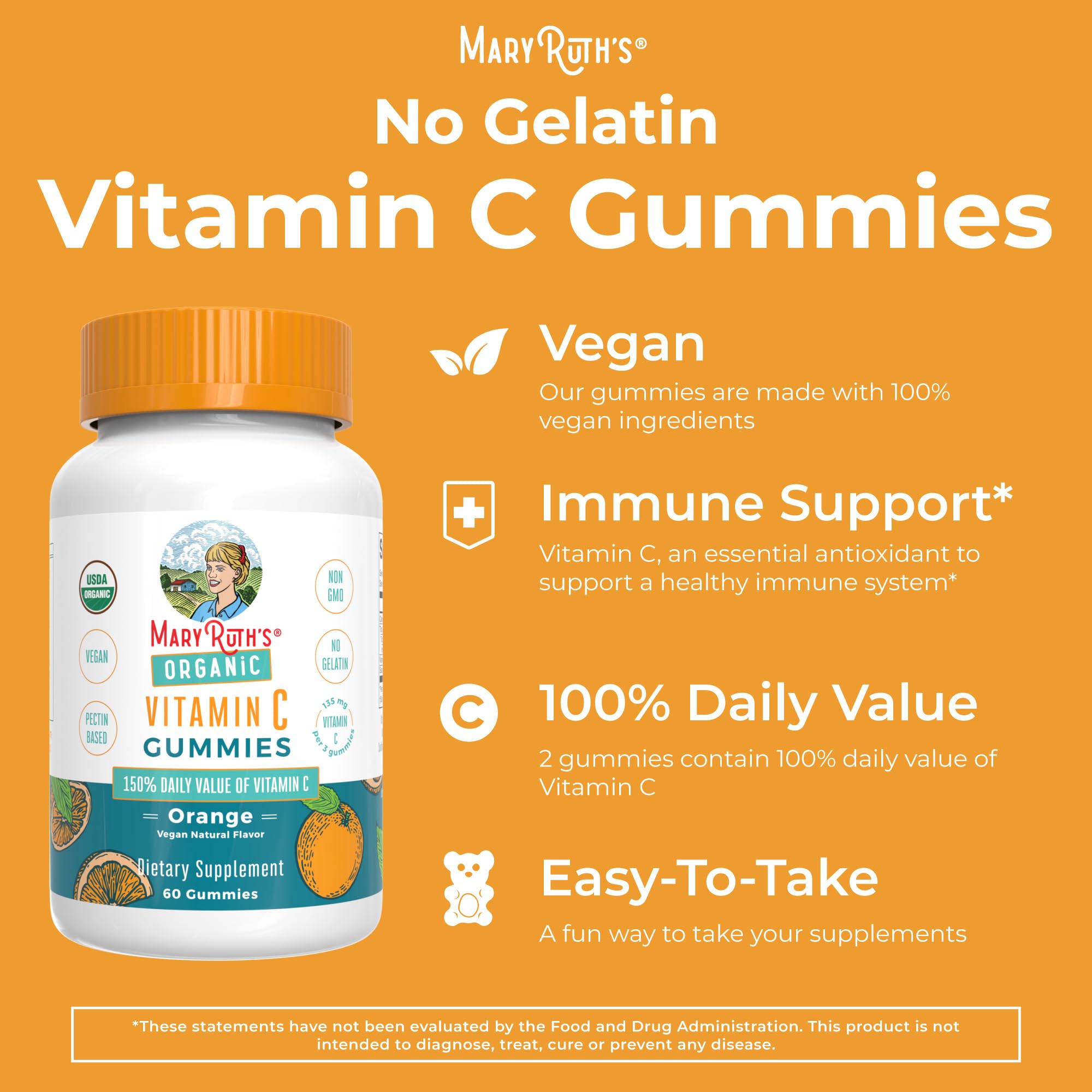 MaryRuth Organics Vitamin C Gummies, 60 CT