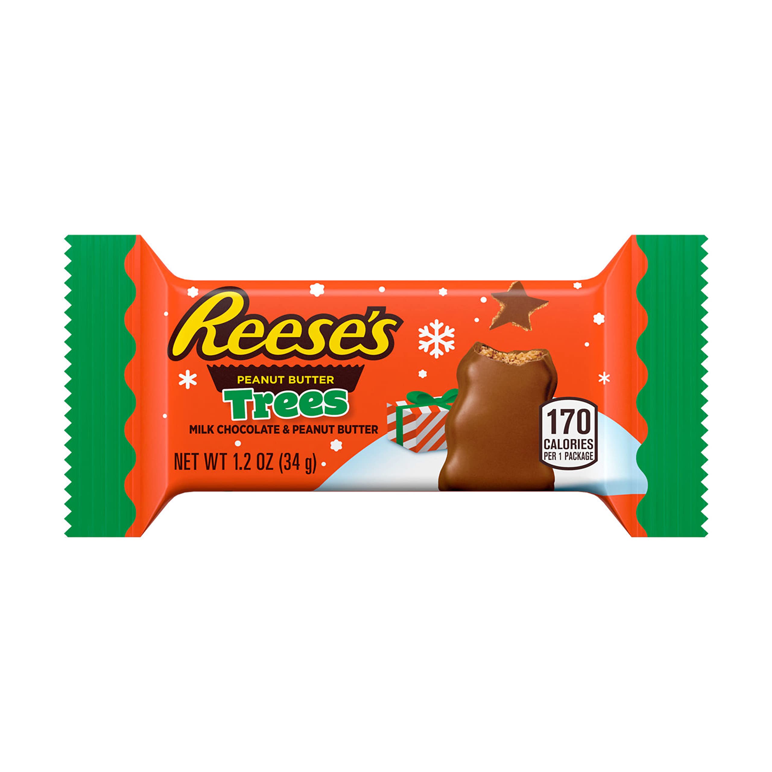 REESE'S Milk Chocolate Peanut Butter Trees, Christmas Stocking Stuffer Candy Packs, 1.2 oz (6 Count)