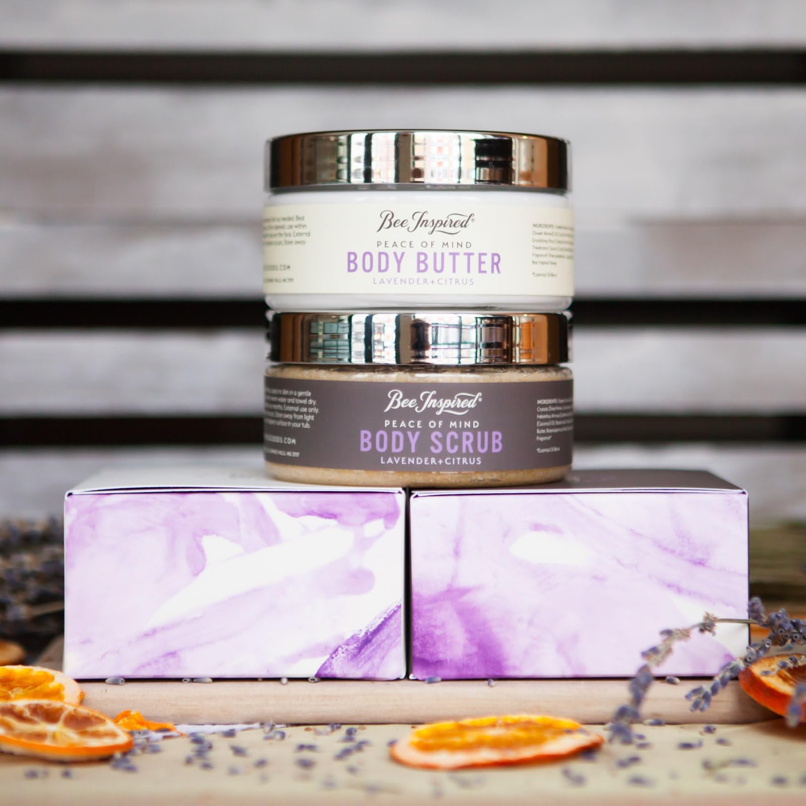 Bee Inspired Lavender Experience Set - Luxury Lavender Skincare Kit - Premium Organic Self-Care Gift Set for Sensitive Skin | High-End Lavender Beauty Products | Lavender Lovers & Spa Enthusiasts