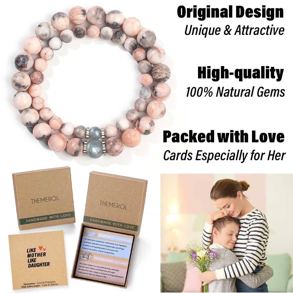 Mother Daughter Bracelets Mommy and Me Bracelets First Day of Kindergarten Bracelet Back to School Gifts Mom and Daughter Bracelets Matching Anxiety Easter Christmas Stocking Stuffer Valentines Link