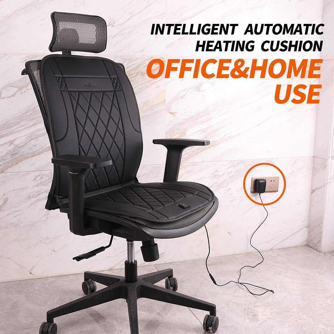 KINGLETING Heated Seat Cushion with Pressure-Sensitive,Heated Seat Cover for Home, Office and More