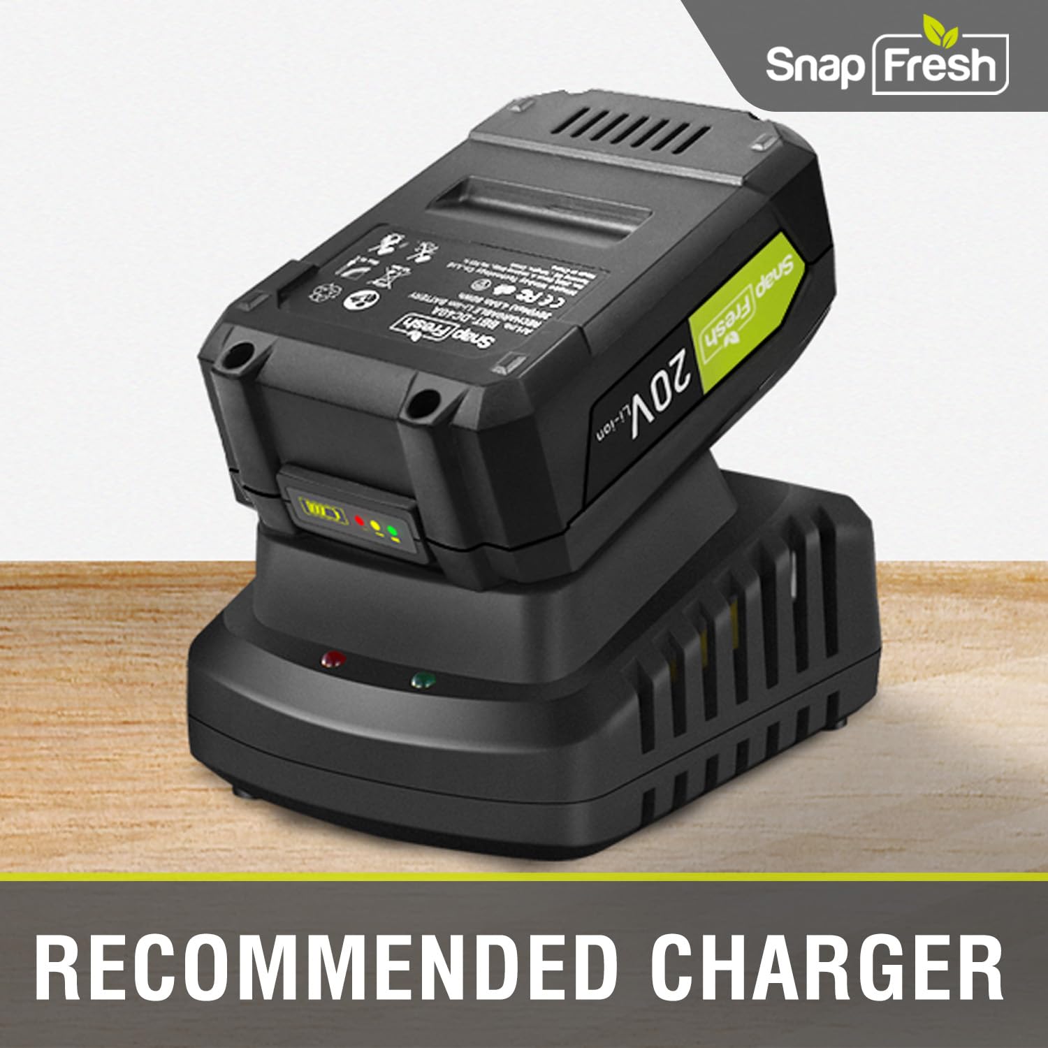 SnapFresh 20V 4.0Ah Li-ion Battery, (Not Compatible with Other Brands), Lithium-Ion Battery Support Fast Charging(BBT-DC40A)