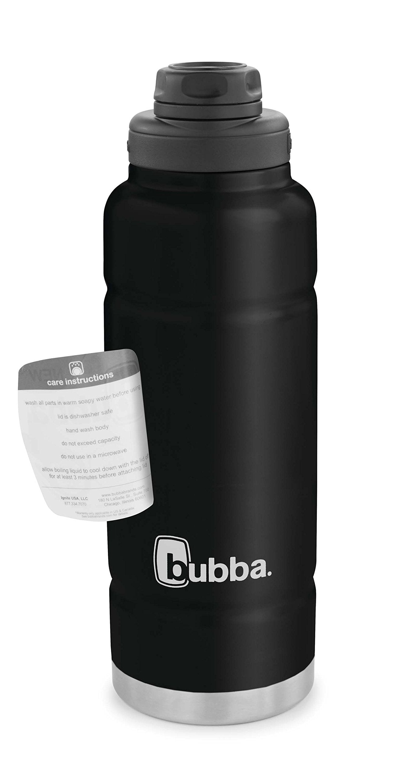 Bubba Trailblazer, Vacuum-Insulated Stainless Steel Water Bottle, 40oz., Licorice