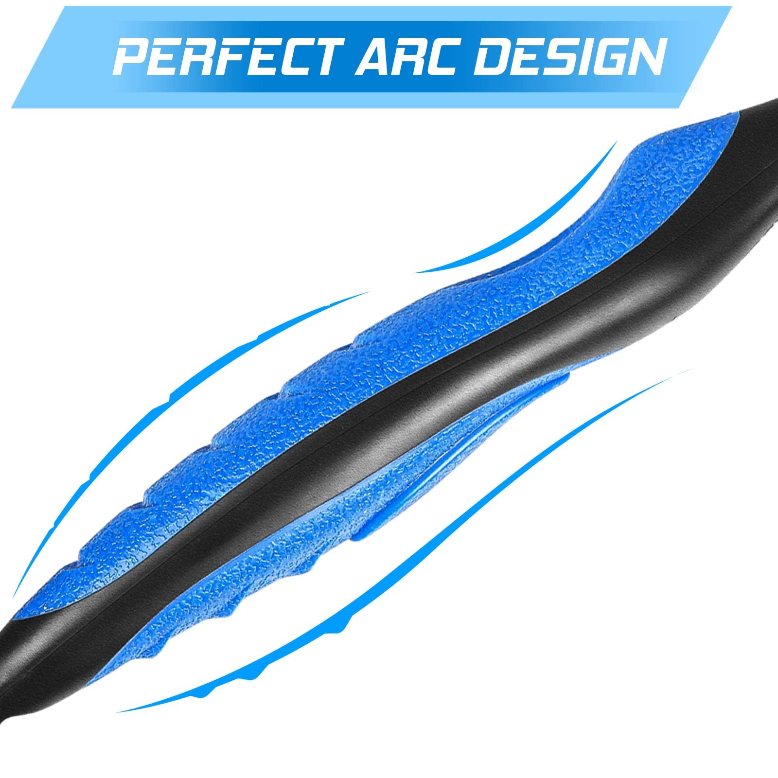 prowithlin Golf Club Brush and Golf Club Groove Cleaner 2 in 1, 2ft Retractable Zip-line Metal Buckle and Retractable Sharp Pick Oversized Brush Head Wire Bristles (Black and Blue Upgraded)