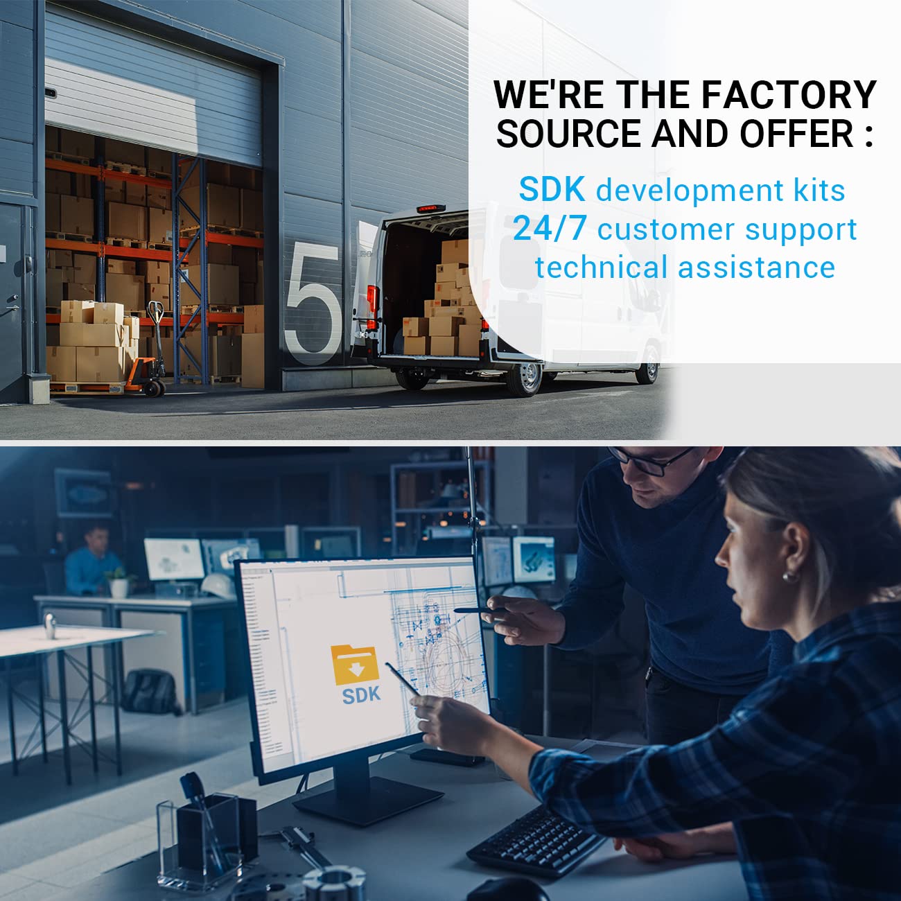 Tera Android Barcode Scanner with Charging Cradle Qualcomm CPU Handheld Rugged PDA QR 2D with Zebra SE4710 Scanner 5.5” HD Display Android 9.0 NFC 4G Wi-Fi GPS BT for WMS Management P166