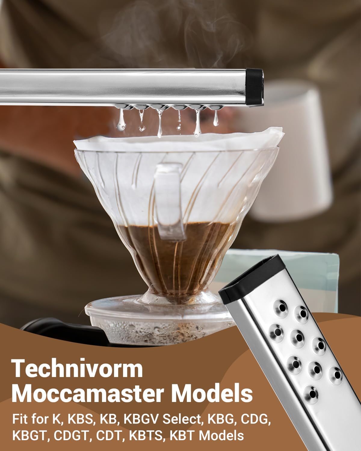 HORTHERO 9-Holes 53054 Coffee Outlet Arm Compatible with All 1.25 Liter and 1 Liter Coffee Brewers Fit for K, KBS, KB, KBGV Select, KBG, CDG, KBGT, CDGT, CDT, KBTS, KBT Models