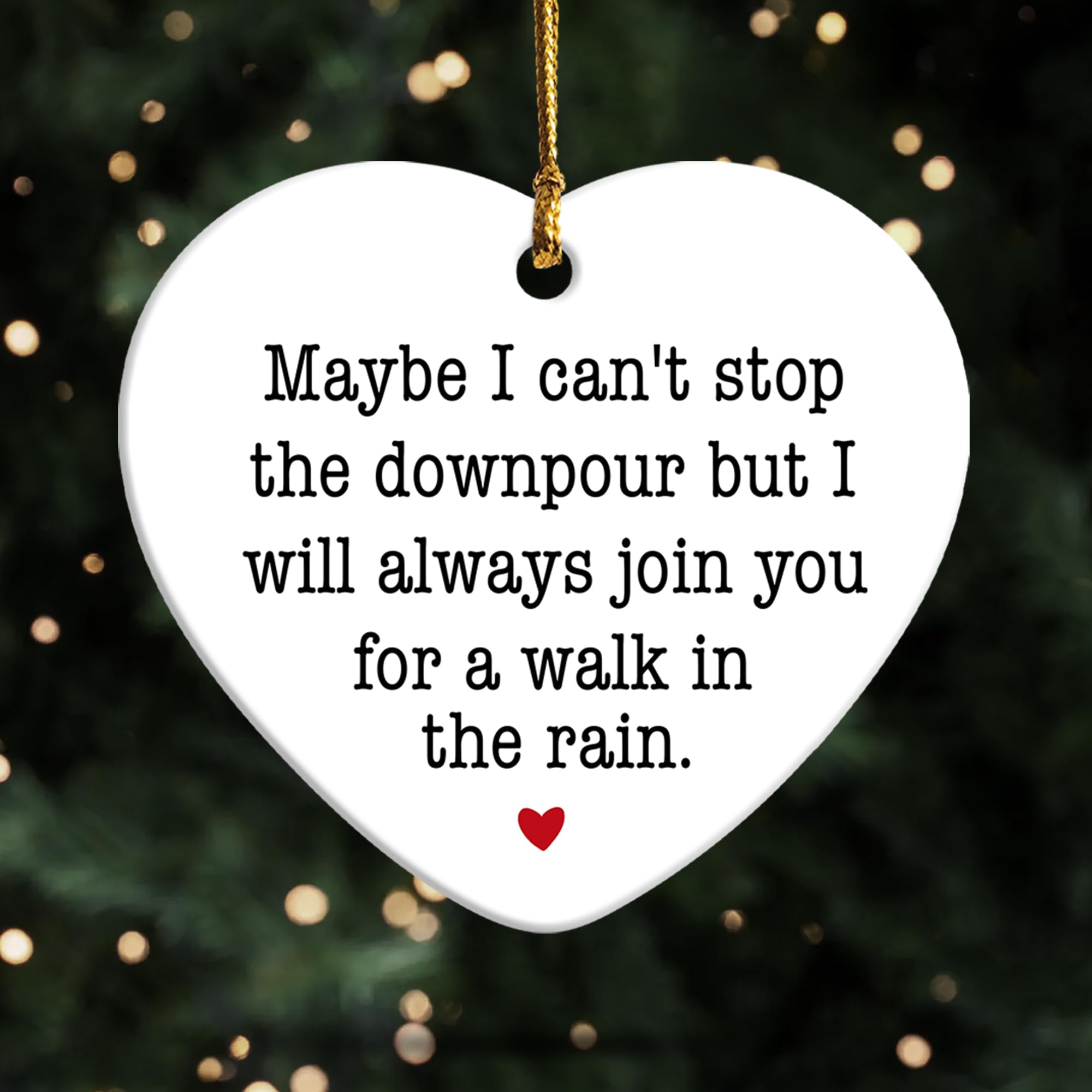 Maybe I Can't Stop The Downpour Plaque - Sentimental Gifts for Best Friend Woman, Bestie Gifts for Women - Friendship Ornaments for Women Friends, Friends Christmas Ornaments, Best Friend Ornaments