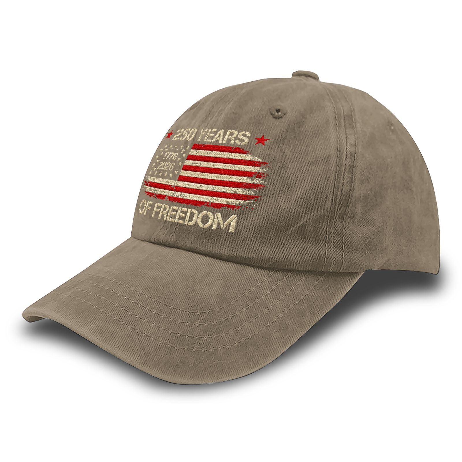 US 250 Years Freedoms 1776-2026 250th Birthday Embroidered Trucker Hat Funny Caps for Her