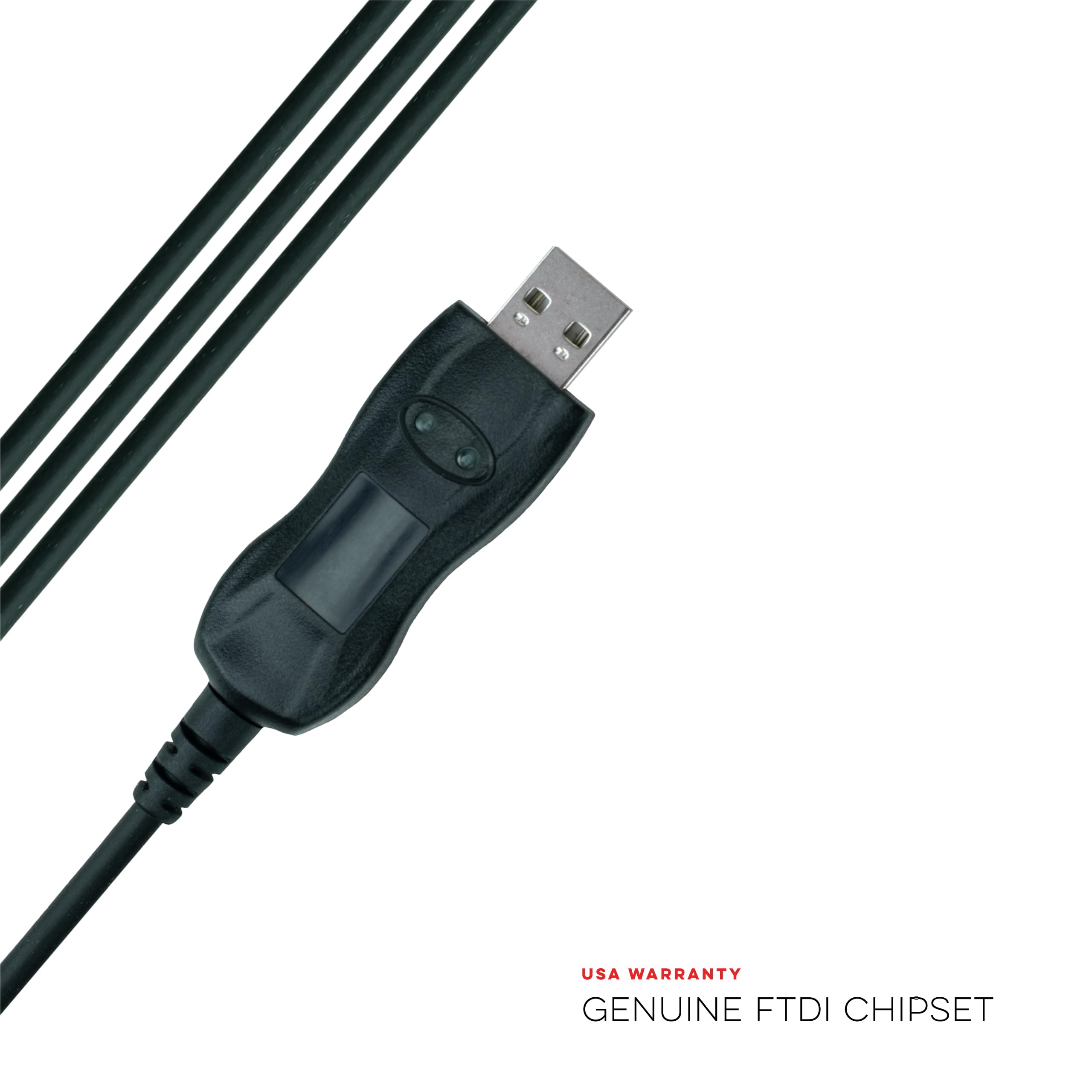 BTECH PC04 FTDI USB Programming Cable – Compatible UV-25X2, UV-25X4, UV-50X2, GMRS-50V2, GMRS-20V2 Mobile Radios and More – Genuine FTDI Chipset – Plug and Play