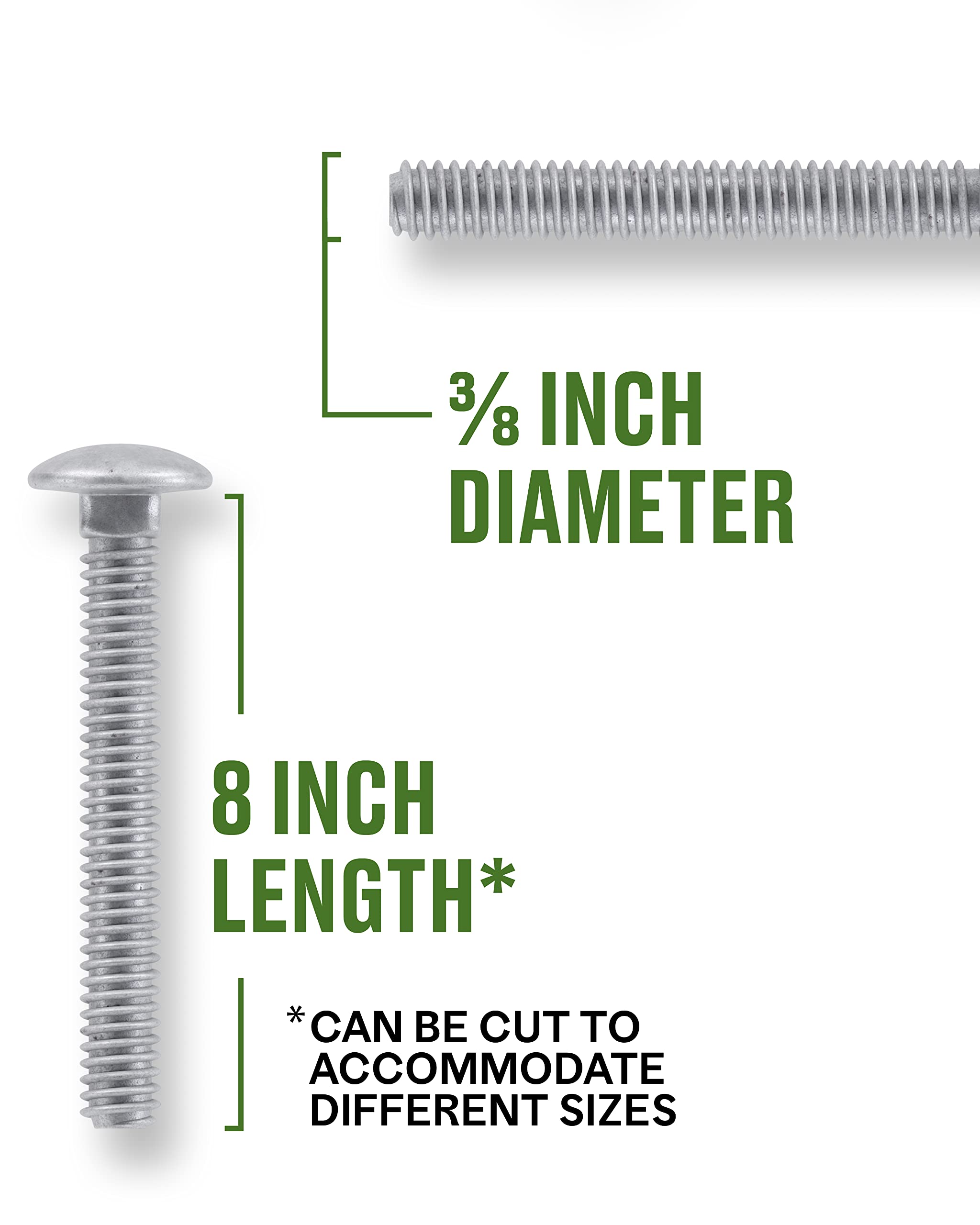 Hillman 3/8X8 Carriage Bolt