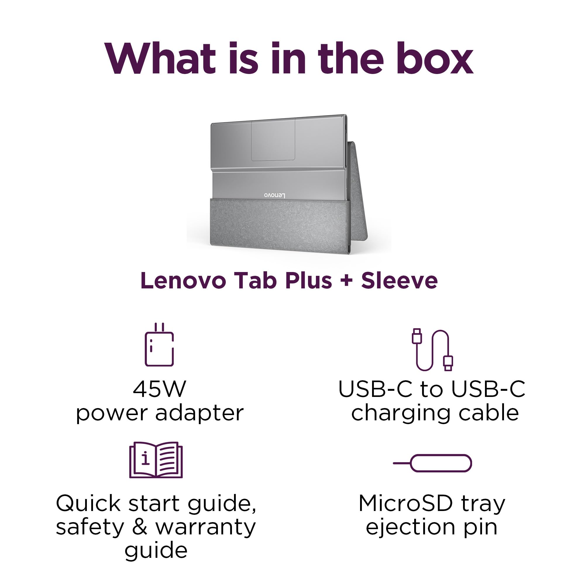 Lenovo Tab Plus - 2024 - Premium Entertainment Tablet - 8 JBL® Speakers - 11.5" 2K LCD Touch Display - 8GB Memory - 128GB Storage - MediaTek™ Helio G99 - Folio Case Included - Luna Grey