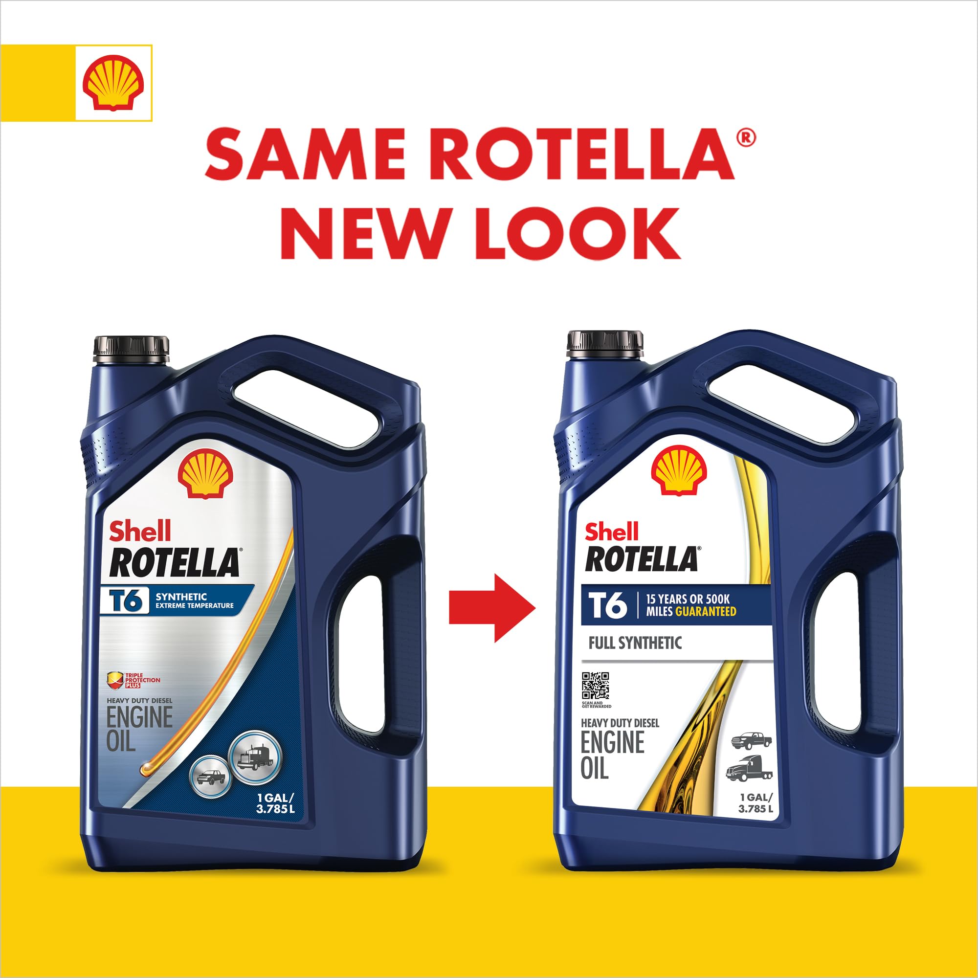 Shell Rotella T6 5W-40 Diesel Engine Oil, 1 Gallon