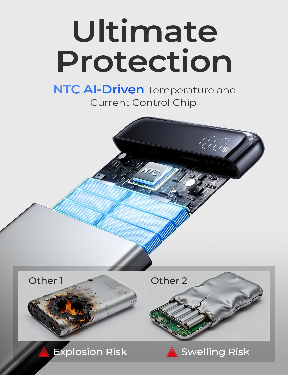 LISEN 0.5" Ultra Slim Power Bank 10000mAh with Built in USB C Cable, CCC Certified Power Bank International Travel Essentials for Flying, Best Airplane Gadgets Cruise Essentials Portable Charger USB C