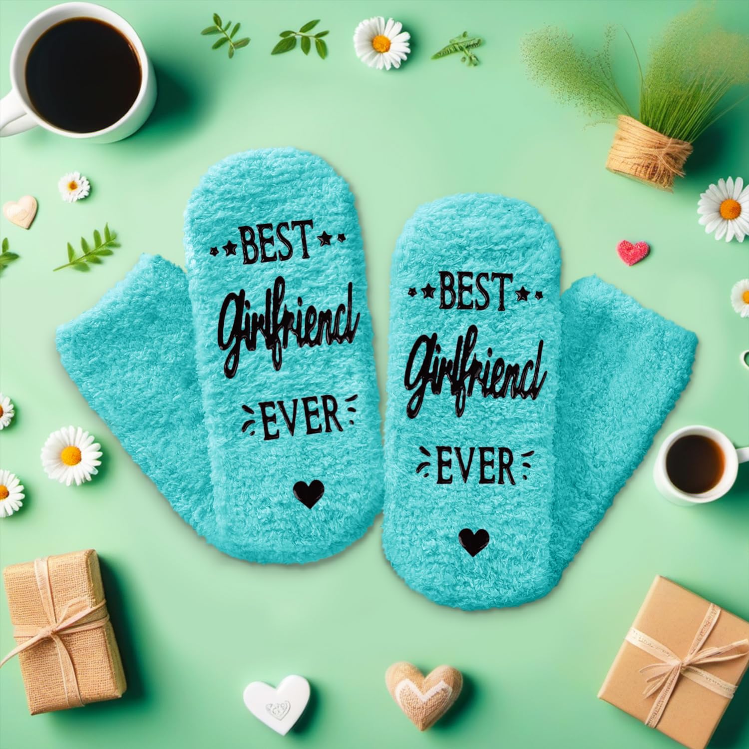 HAPPYPOP Gifts For Girlfriend From Boyfriend - Cute Girlfriend Gifts for Her, Girlfriend Gift Ideas, Girlfriend Socks, Best Girlfriend Ever