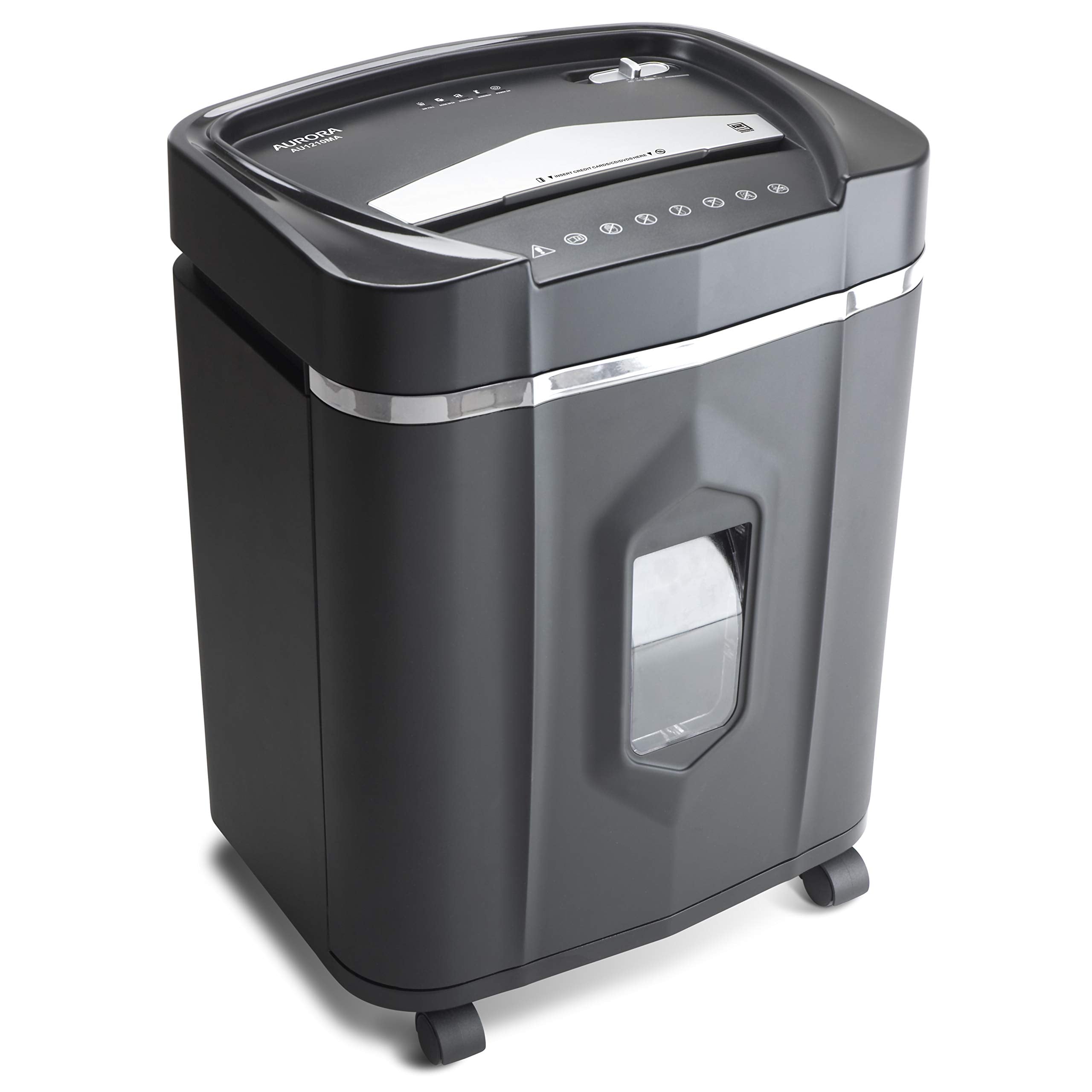 Aurora AU1210MA Professional Grade High Security 12-Sheet Micro-Cut Paper/CD and Credit Card/ 60 Minutes Continuous Run Time Shredder