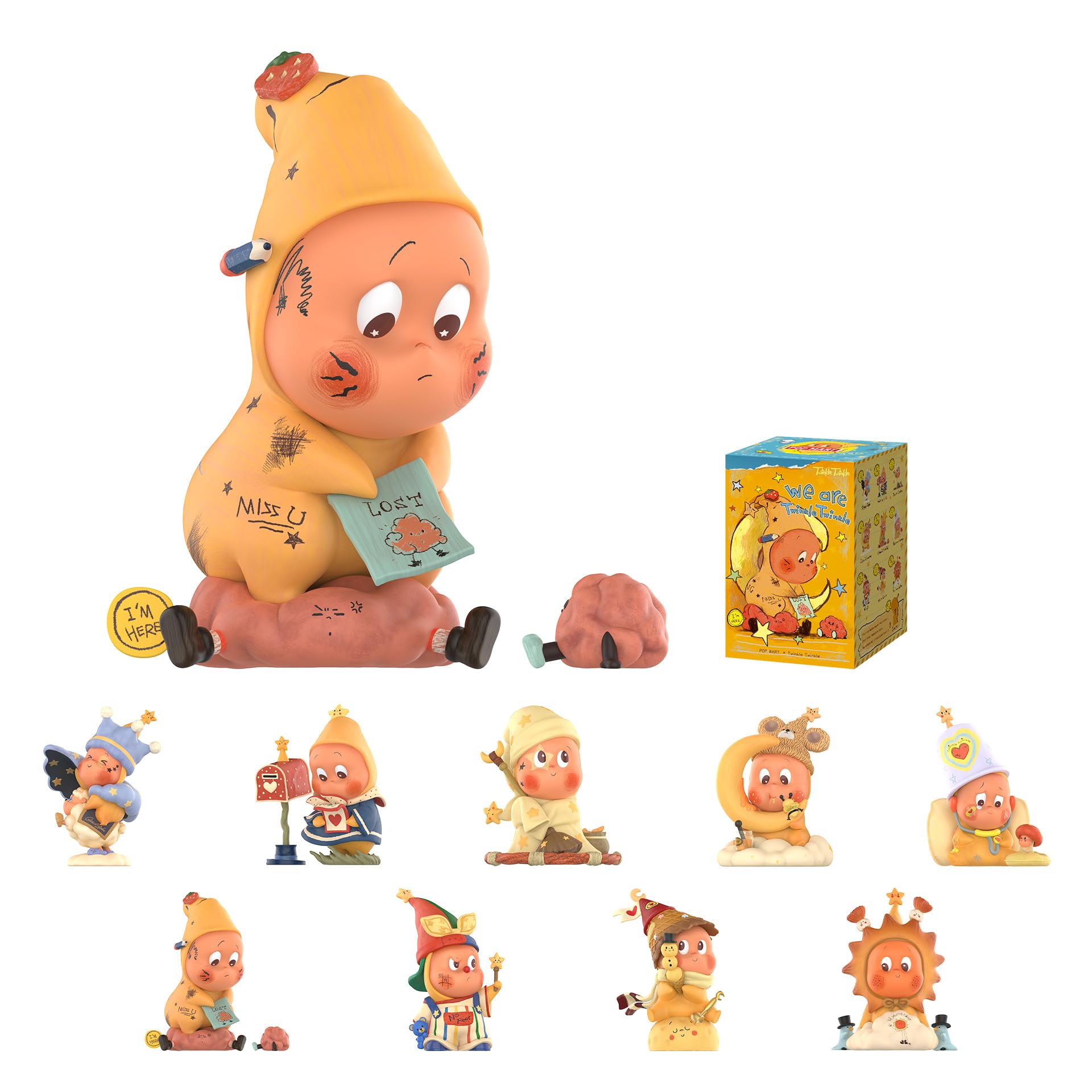 POP MART We are Twinkle Twinkle Series Figures, Twinkle Twinkle Blind Box Figures, Random Design Action Figures Collectible Toys Home Decorations, Holiday Birthday Gifts for boys and girls, Single Box