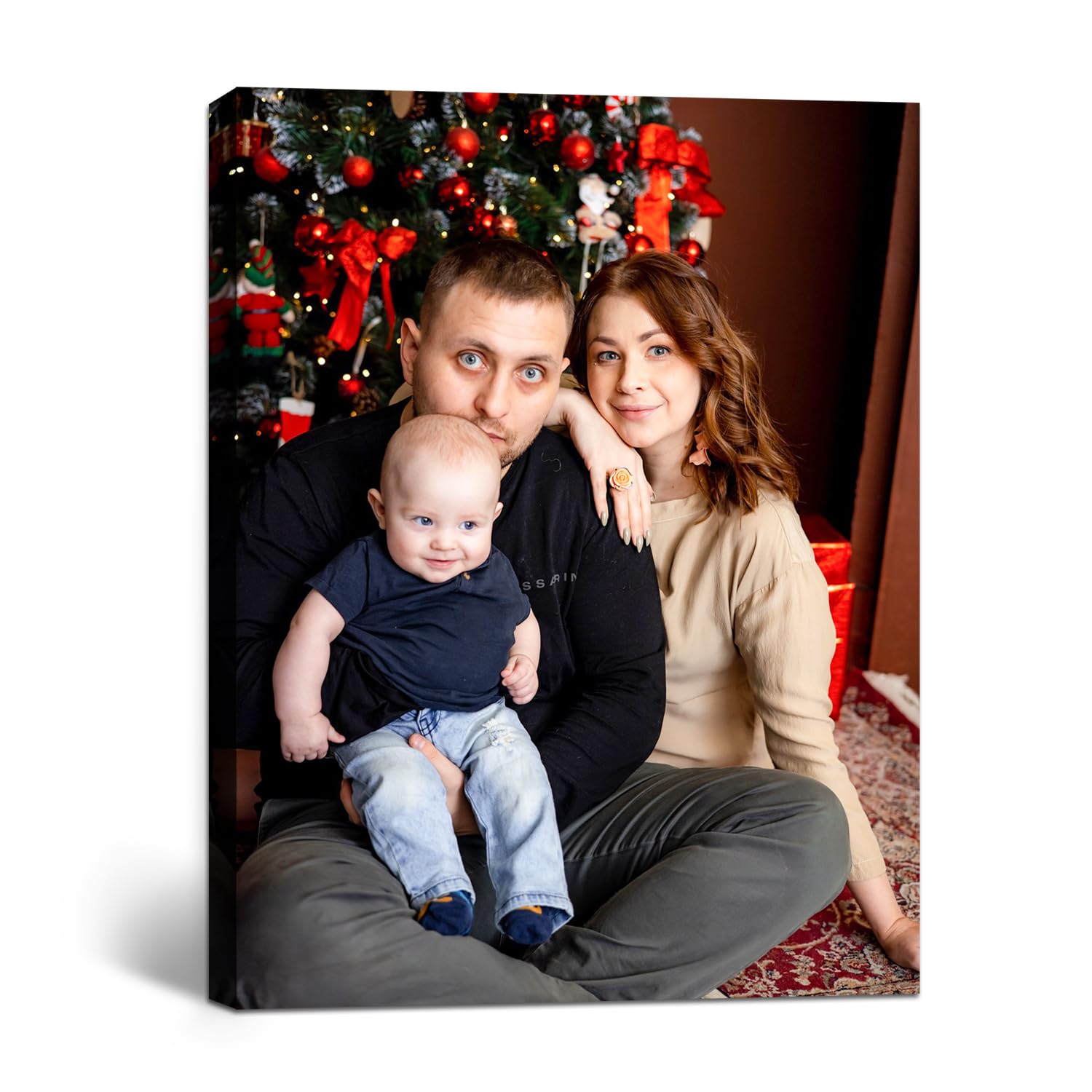 GagetElec Personalized Photo to Canvas,Custom Canvas Prints with Your Photos(Framed 8X10),Christmas Gifts for Family and Friends
