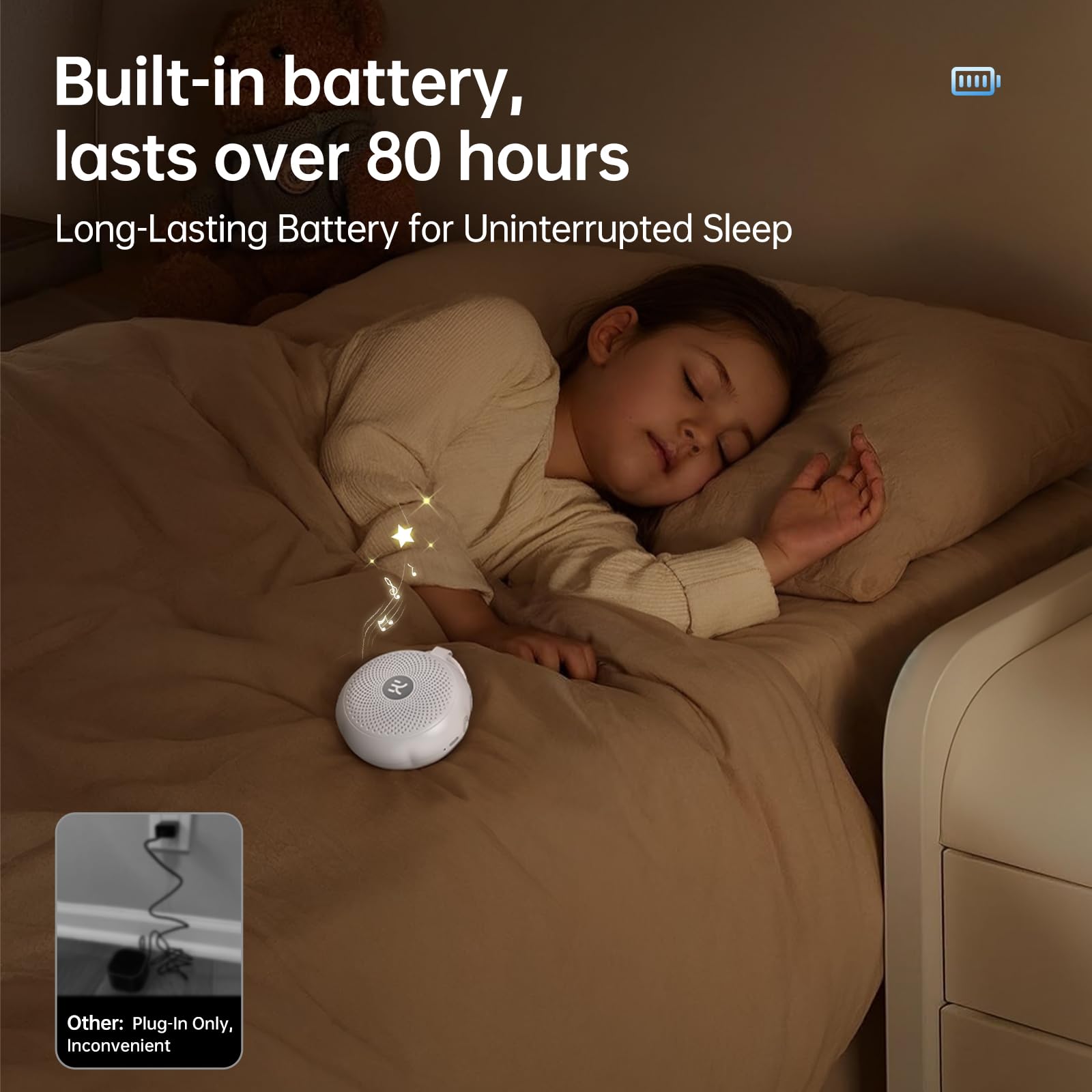 𝐍𝐞𝐰𝐞𝐬𝐭 Kinglucky SleepEase Portable Sound Machine (TOP Sound Quality & 18 Effective Soothing Sounds) White Noise Sound Machine for Sleep, Focus, Relaxation, Home, Office, Travel, Adult & Baby
