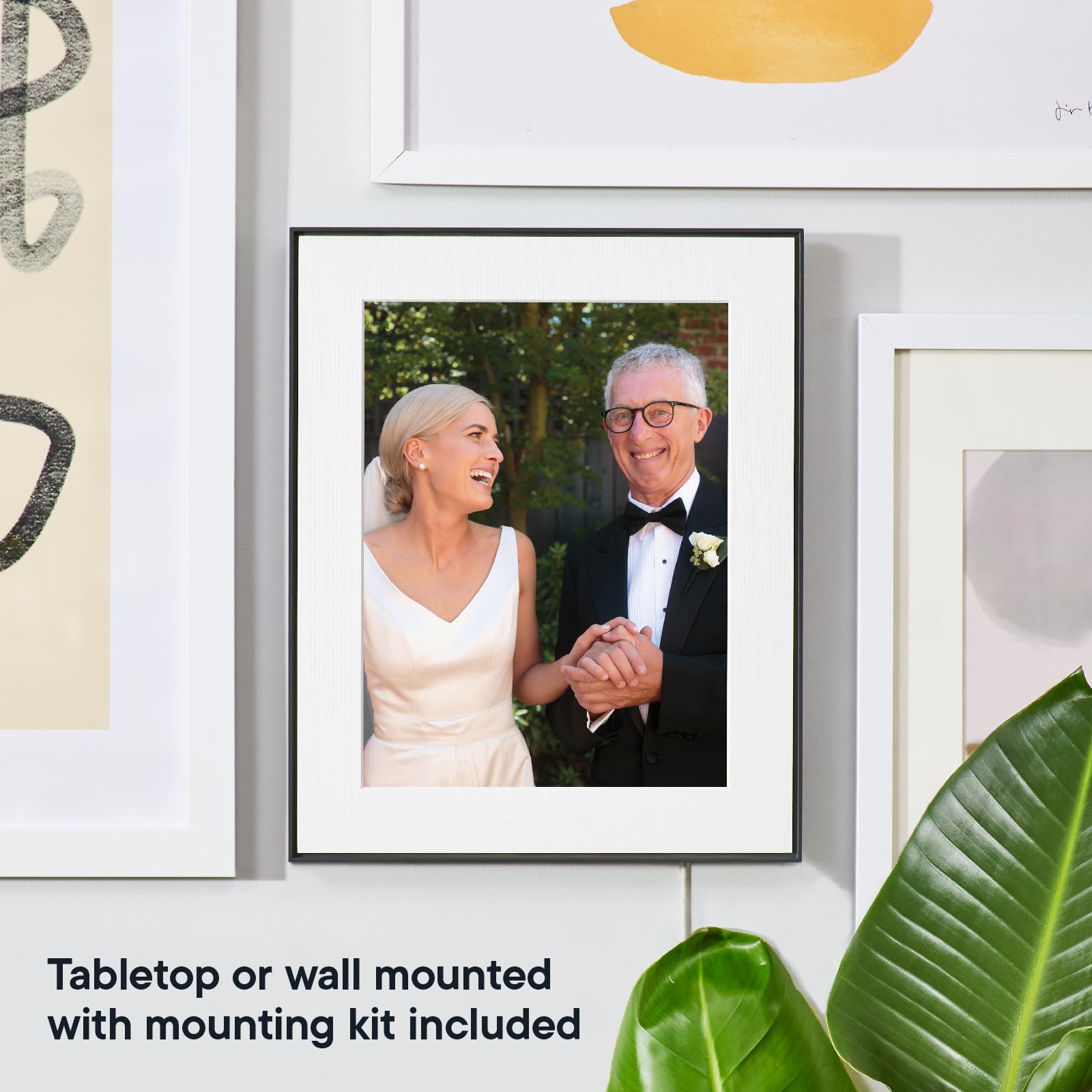 Aura Walden 15" WiFi Digital Picture Frame | Wirecutter's Best Digital Frame for Gifting | Send Photos from Your Phone | Quick, Easy Setup in Aura App | Free Unlimited Storage | Ink with White Mat