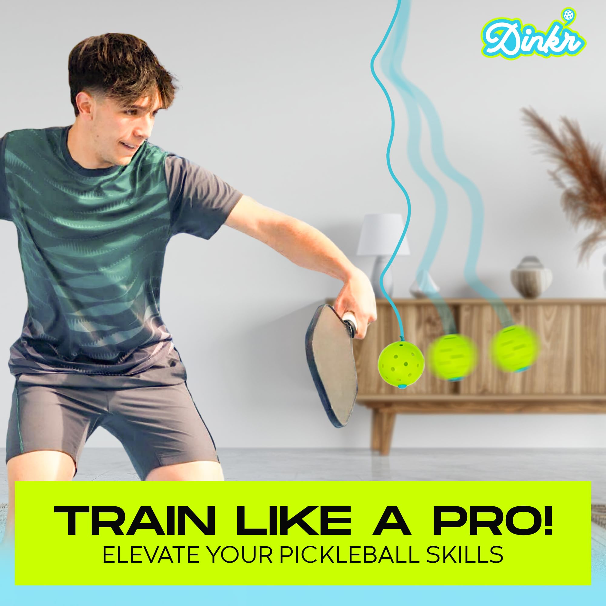 Dink’r - Pickleball Trainer, Pickleball Rebounder for Pickleball Training and Practice Sessions - Pickleball Game and Gift for All Ages - Perfect Pickleball Practice Equipment for Solo Training